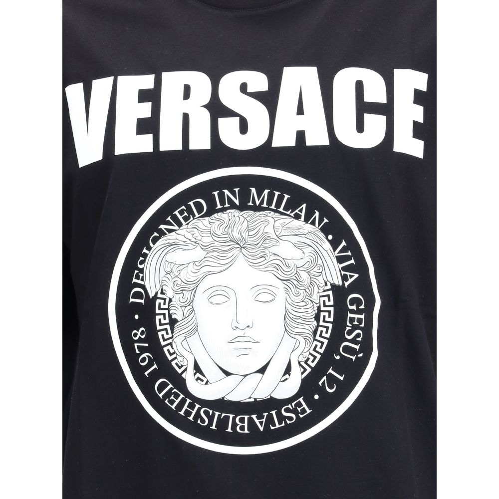 Versace Black Cotton T-Shirt | Regal Royce