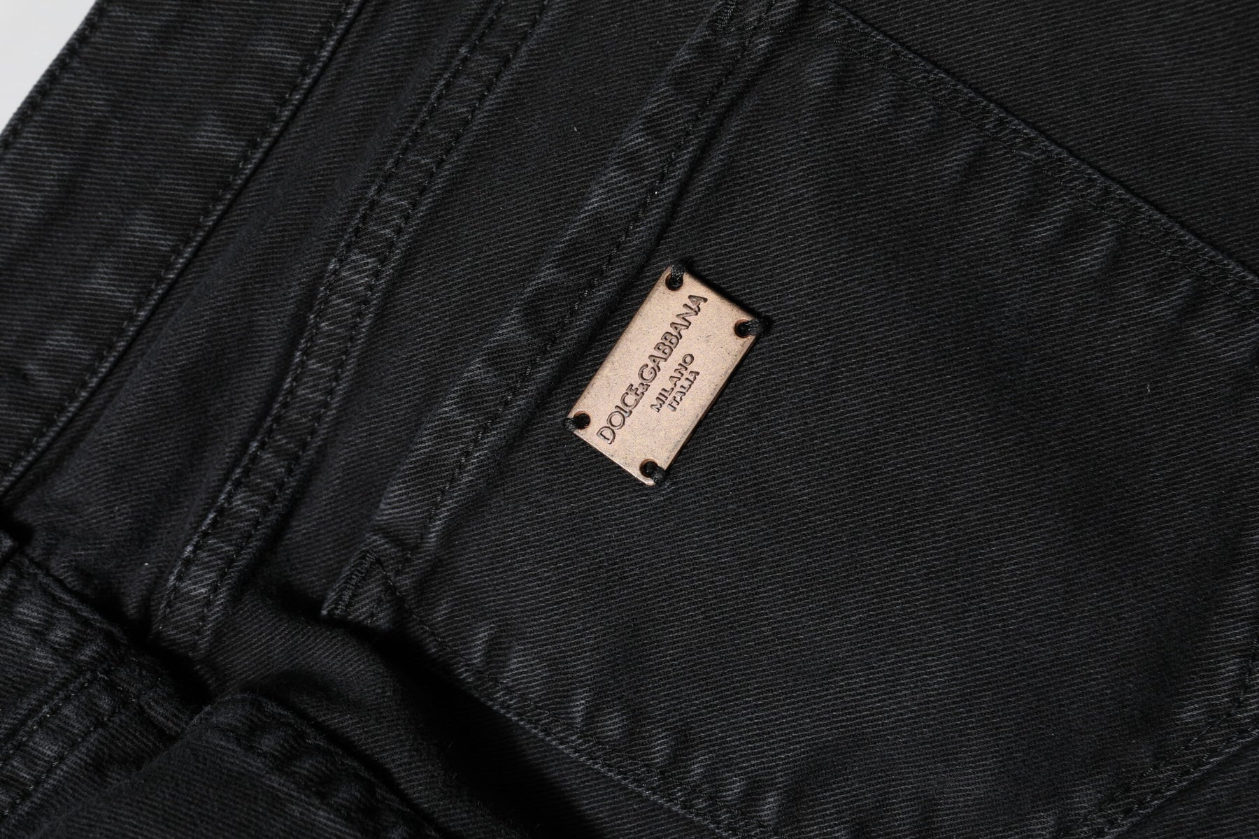 Dolce & Gabbana Black Cotton Mid Waist Skinny Denim Jeans | Regal Royce