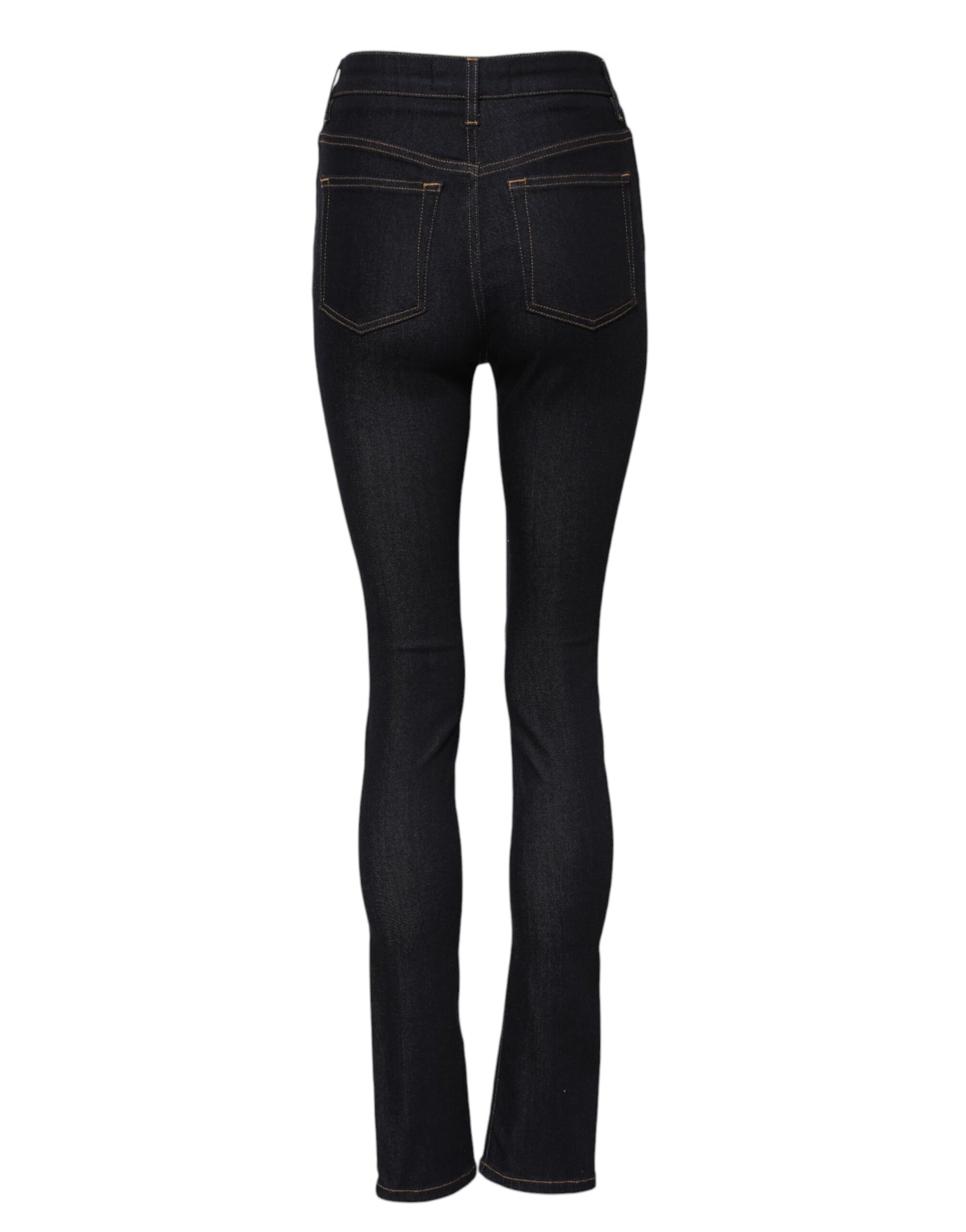 Dolce & Gabbana Blue Cotton High Waist Skinny Denim Jeans