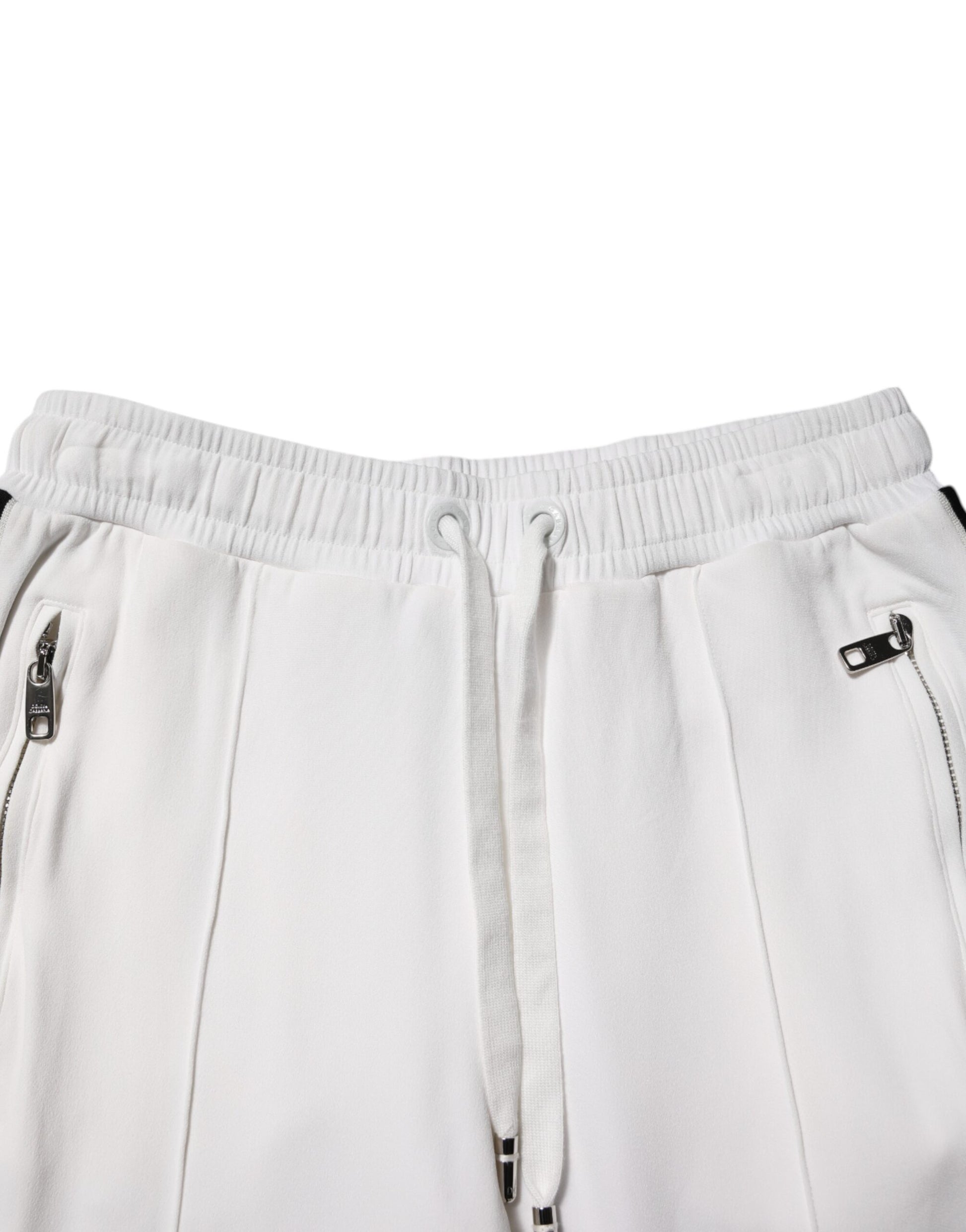 Dolce & Gabbana White Viscose Jogger Sweatpants Pants