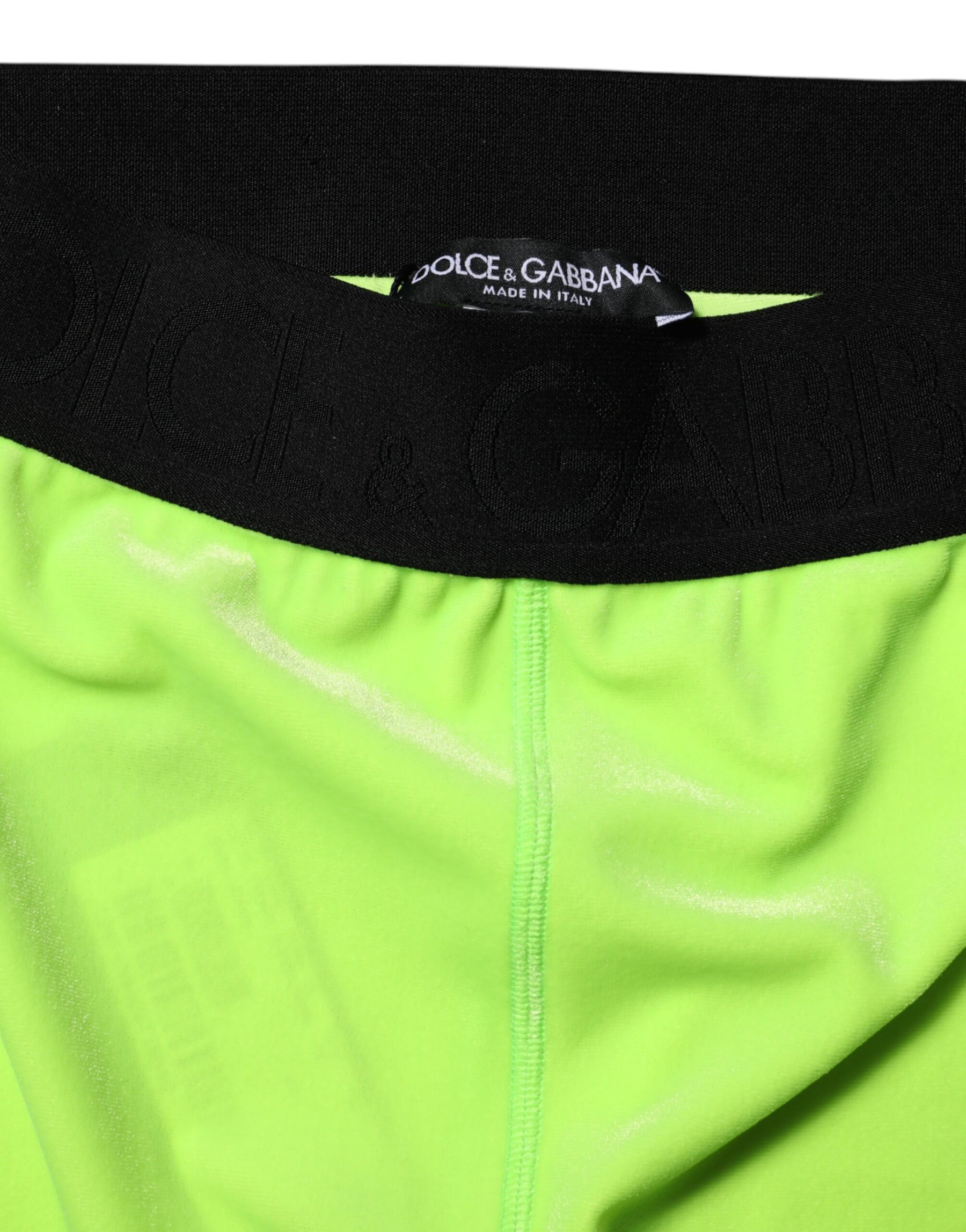 Dolce & Gabbana Green Nylon Slim Fit Leggings Pants | Regal Royce