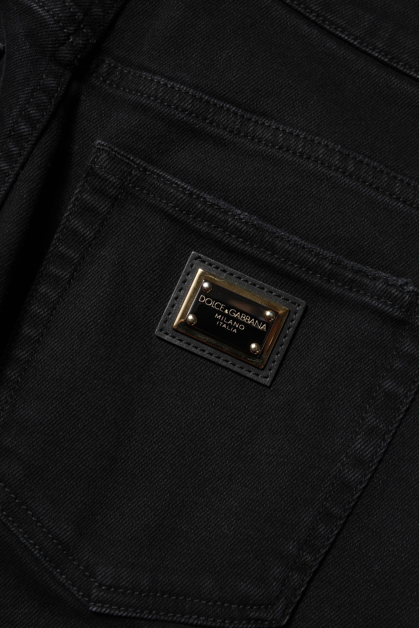 Dolce & Gabbana Black Boyfriend Cotton Flared Denim Jeans | Regal Royce