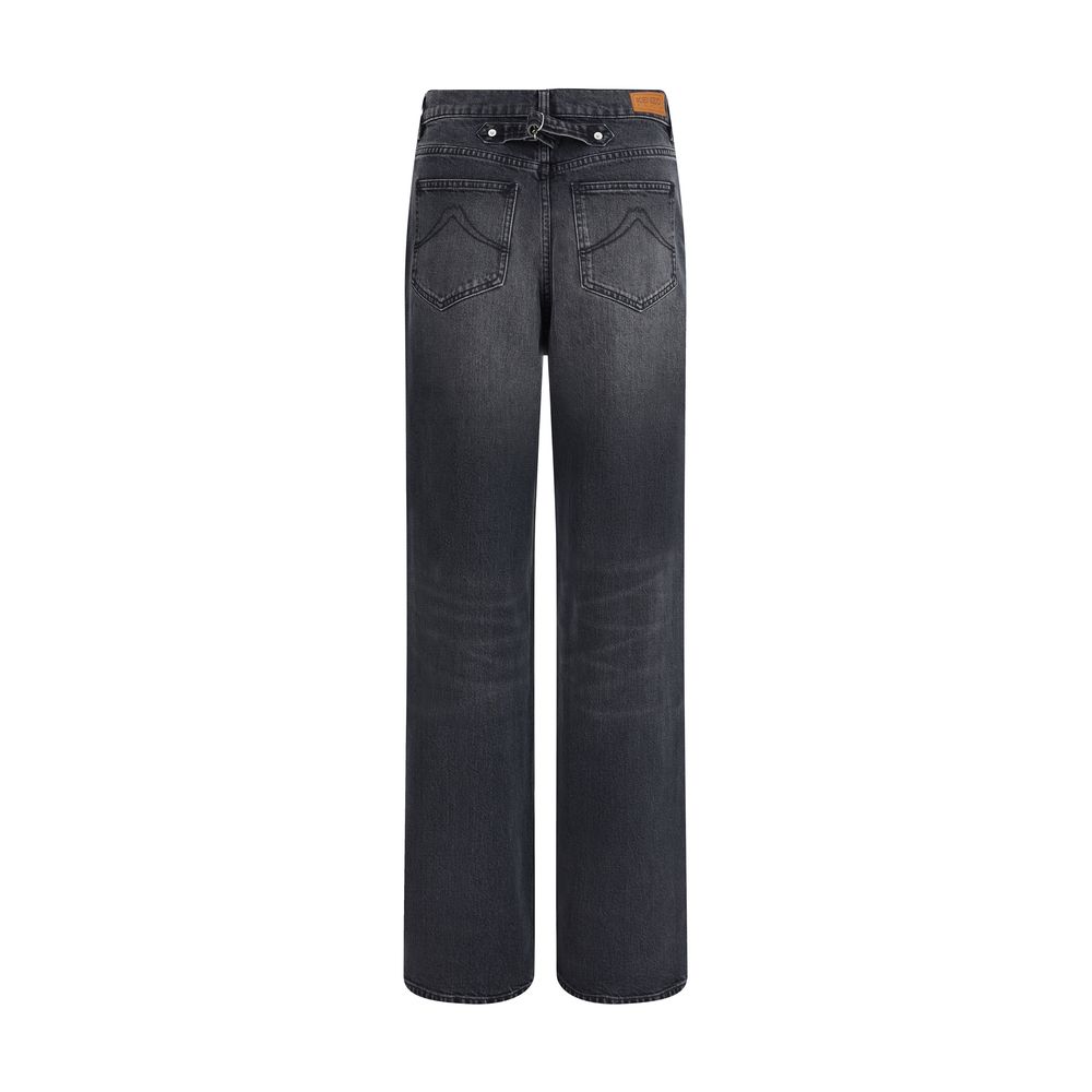 Kenzo Black Cotton Straight-Leg Jeans | Regal Royce
