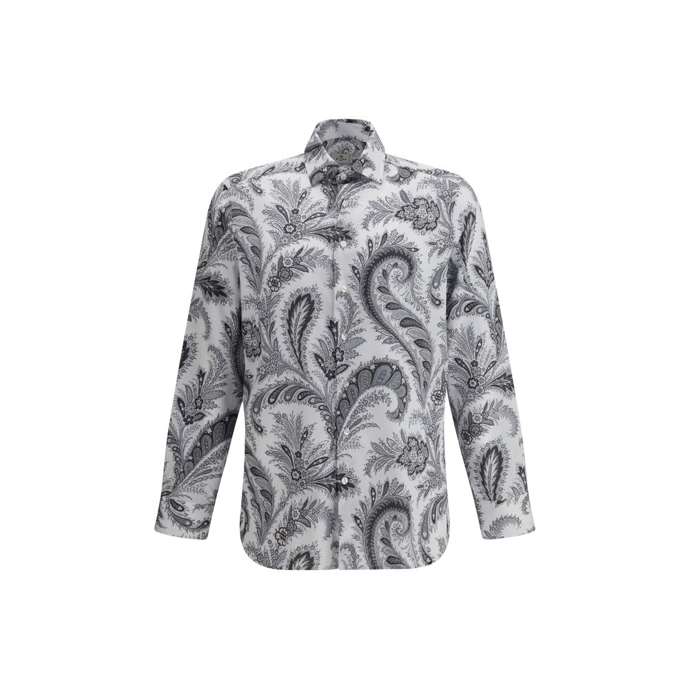 Etro Gray Cotton Pattern Shirt | Regal Royce