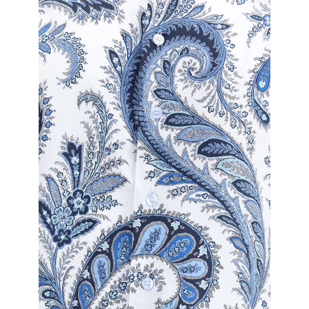 Etro Blue Cotton Pattern Shirt | Regal Royce