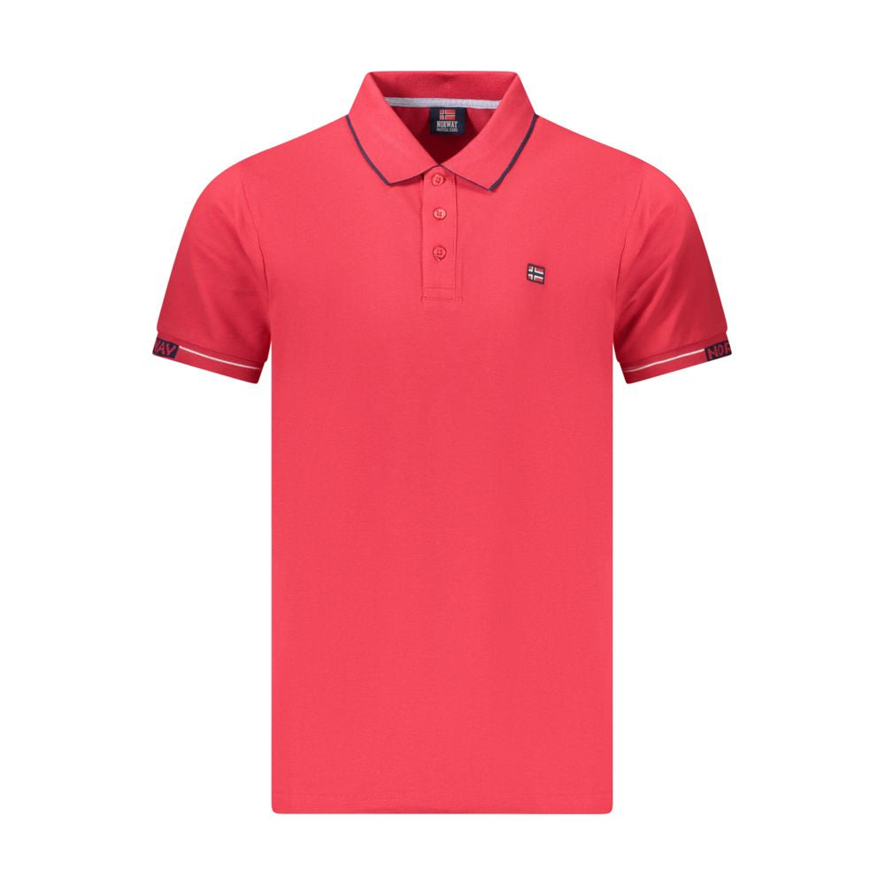 Norway 1963 Red Cotton Men Polo Shirt