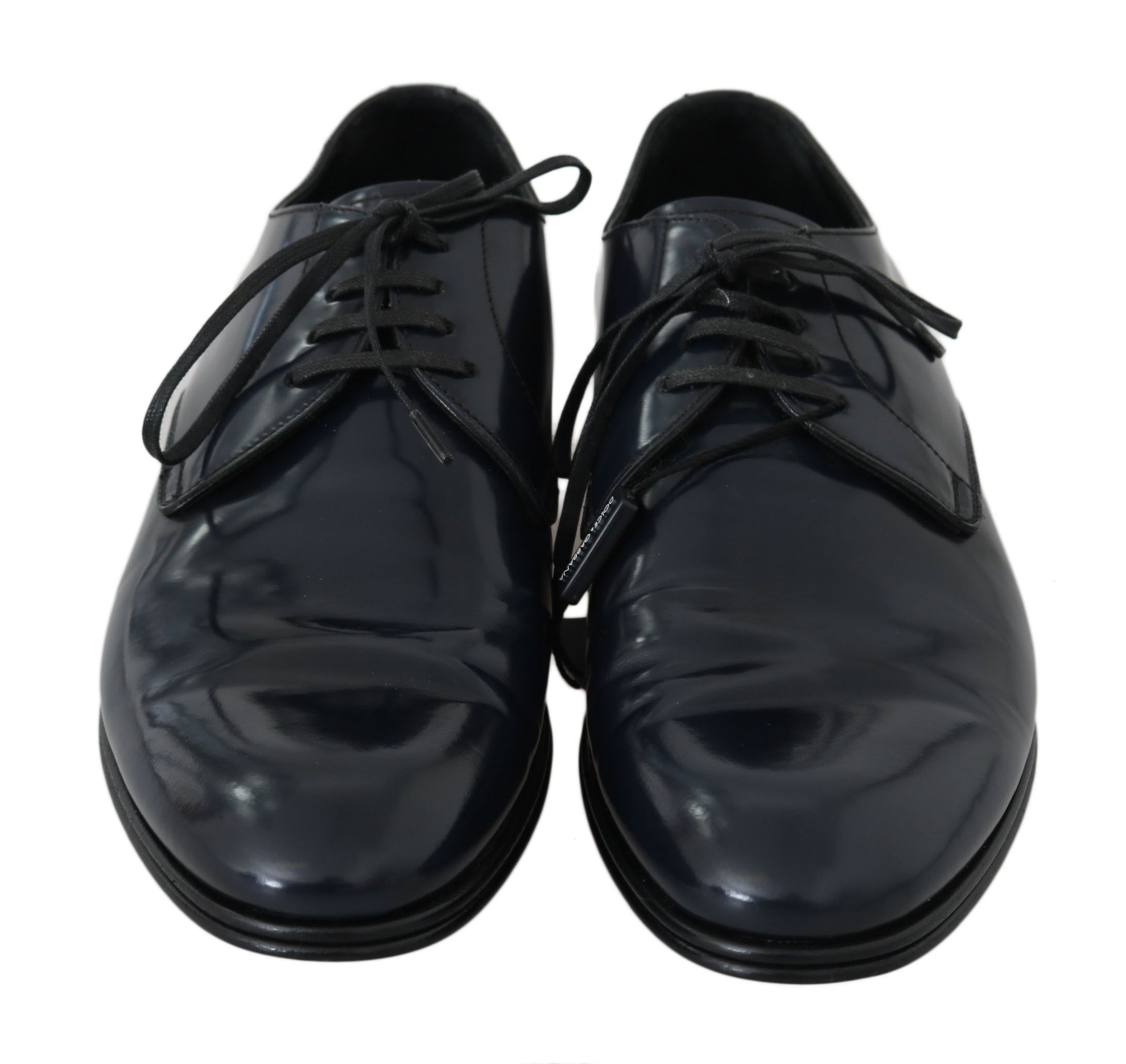 Dolce & Gabbana Blue Leather Dress Derby Formal Mens Shoes | Regal Royce