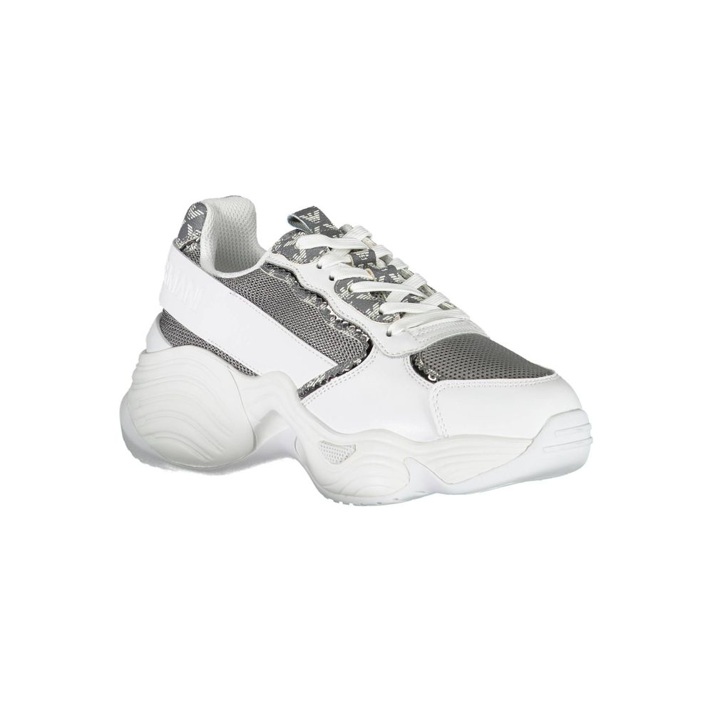 Emporio Armani Bianco Polyurethane Women Sneaker | Regal Royce