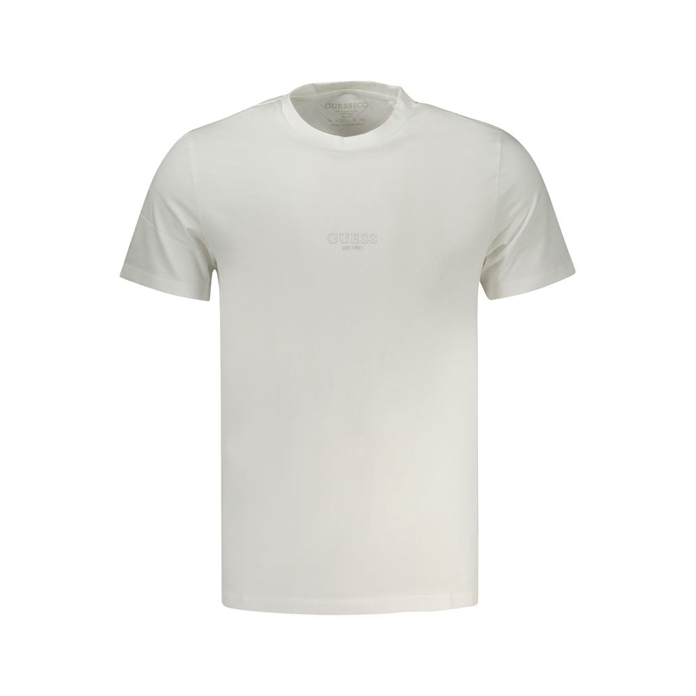 Guess Jeans Bianco Cotton Men T-Shirt | Regal Royce