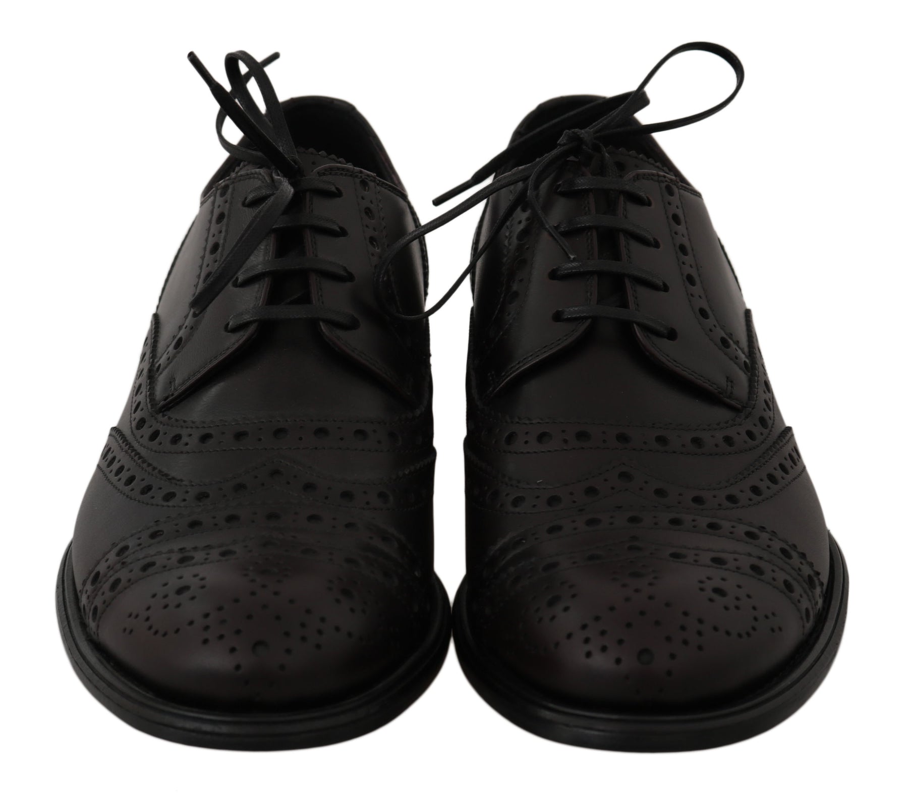 Dolce & Gabbana Black Leather Wingtip Oxford Dress  Shoes | Regal Royce