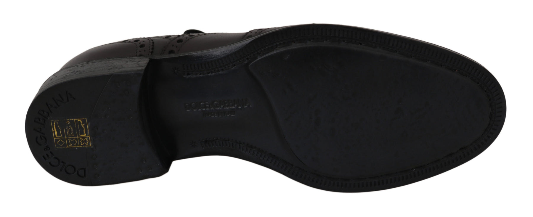 Dolce & Gabbana Black Leather Wingtip Oxford Dress  Shoes | Regal Royce