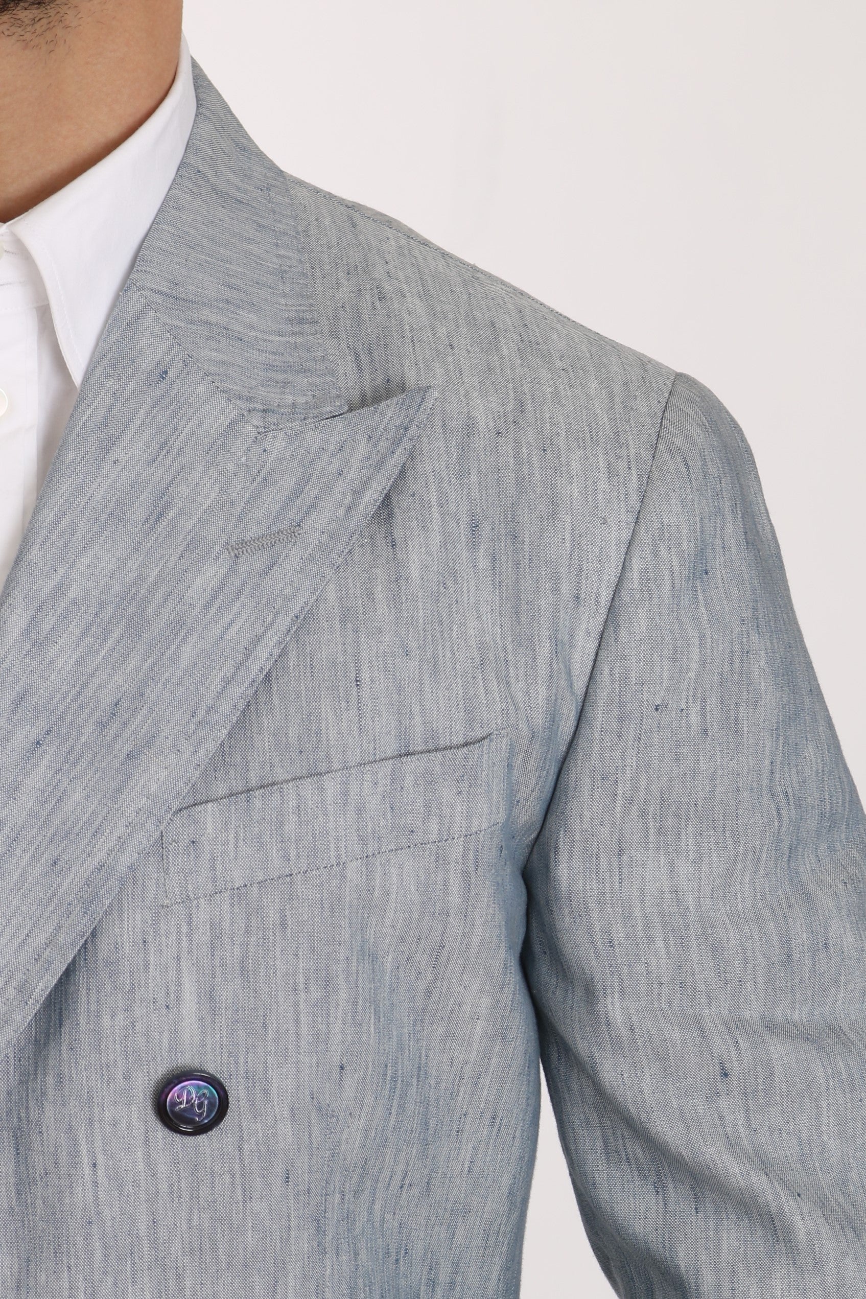 Dolce & Gabbana Blue Flax NAPOLI Jacket Coat Blazer | Regal Royce