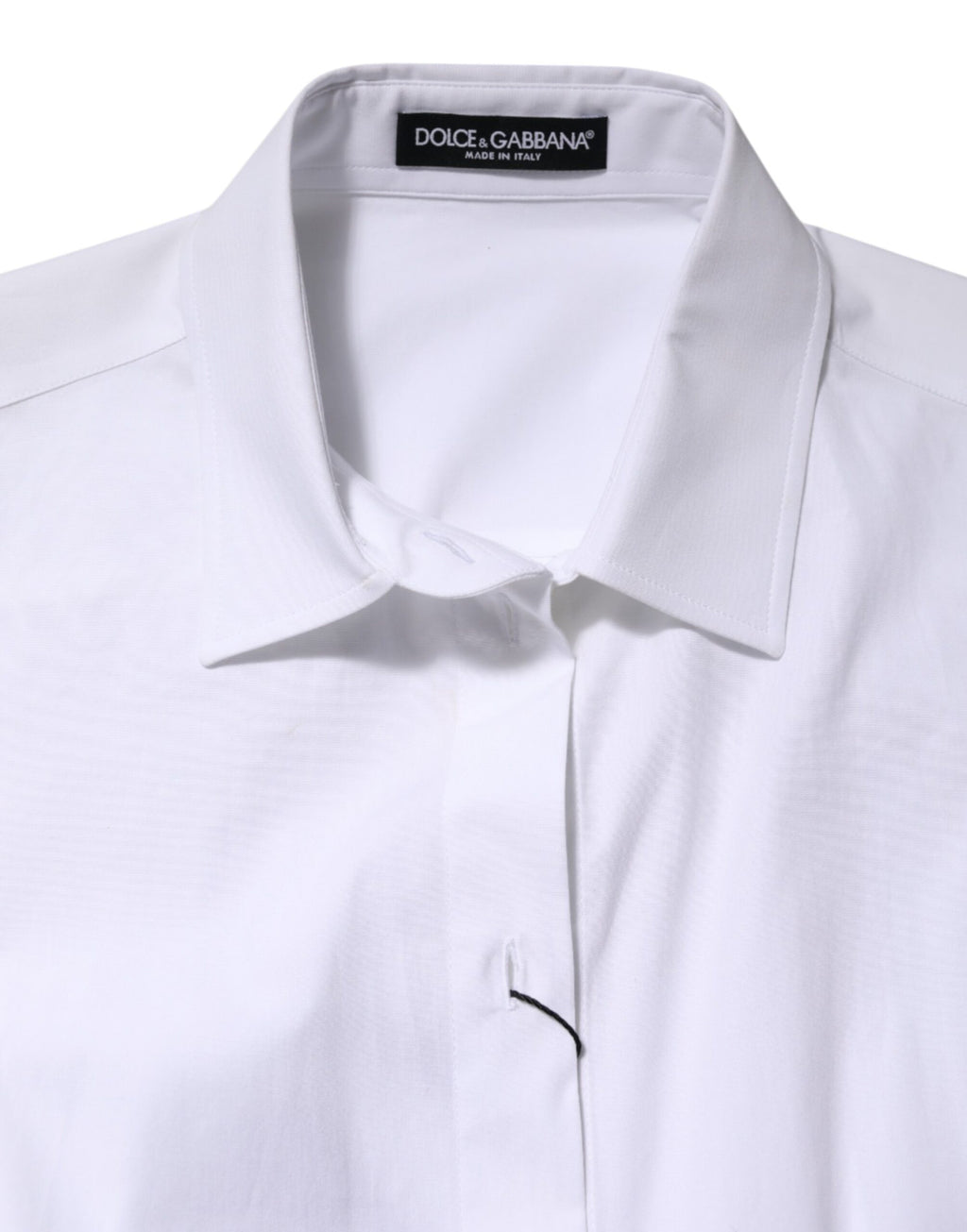 Dolce & Gabbana White Cotton Long Sleeves Collared Shirt Top