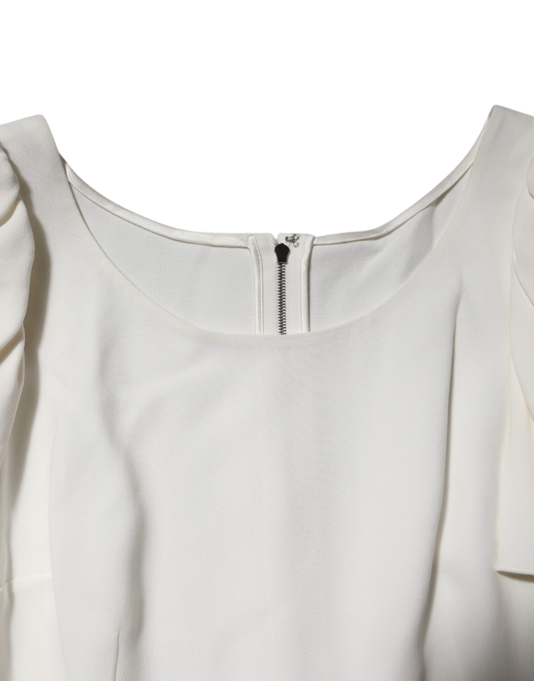Dolce & Gabbana White Round Neck Short Sleeves Blouse Top | Regal Royce