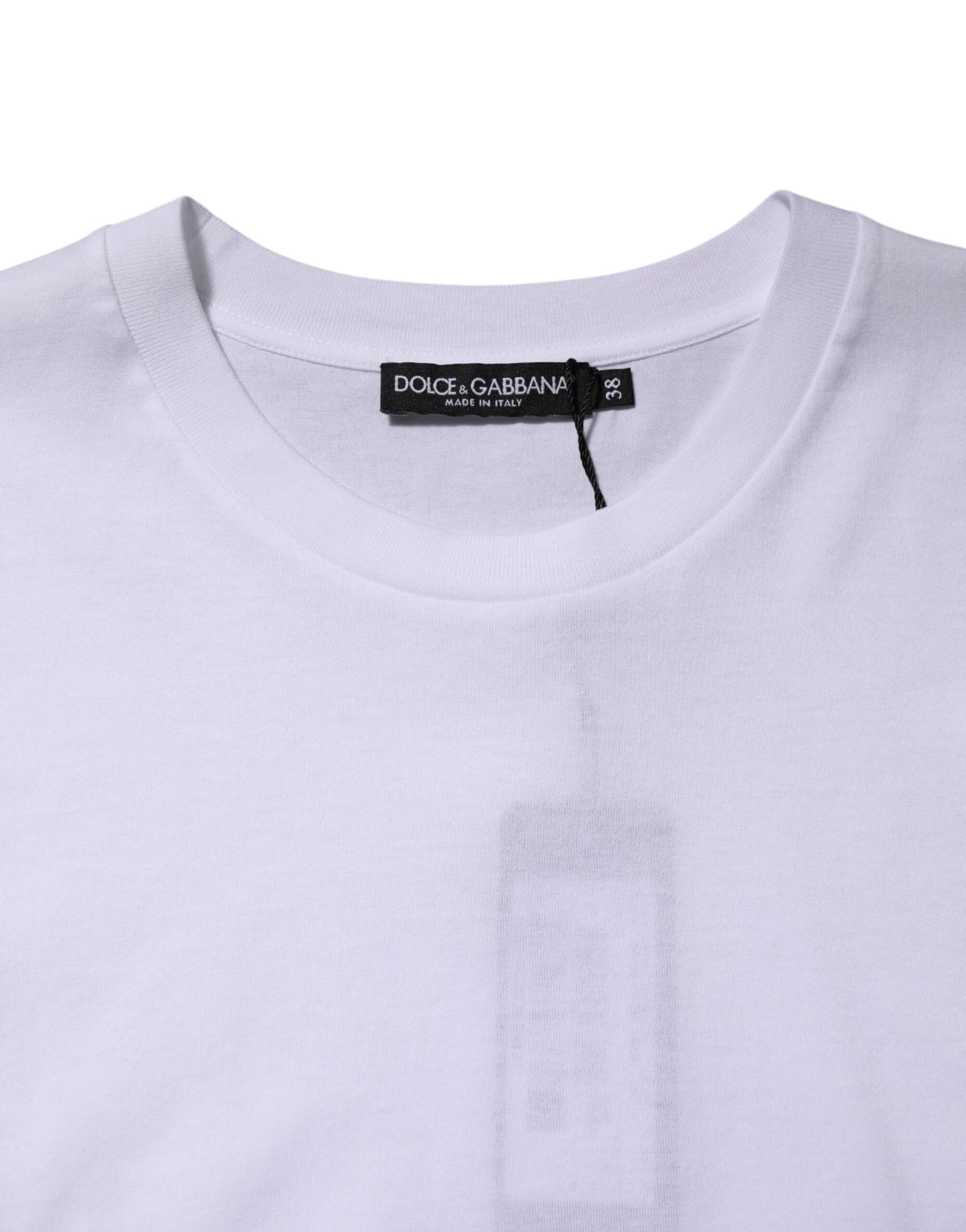 Dolce & Gabbana White Cotton Sleeveless Women Tank T-shirt | Regal Royce