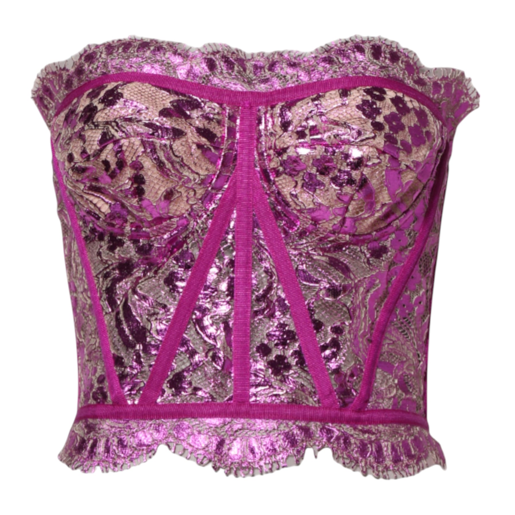 Dolce & Gabbana Pink Bustier Sleeveless Corset Blouse Top | Regal Royce