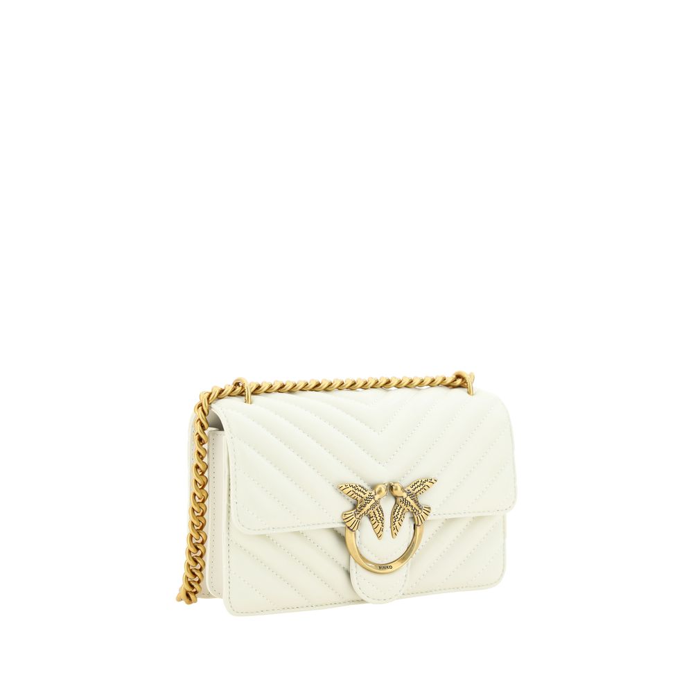 PINKO White Calf Leather Bos Taurus Shoulder Bag | Regal Royce