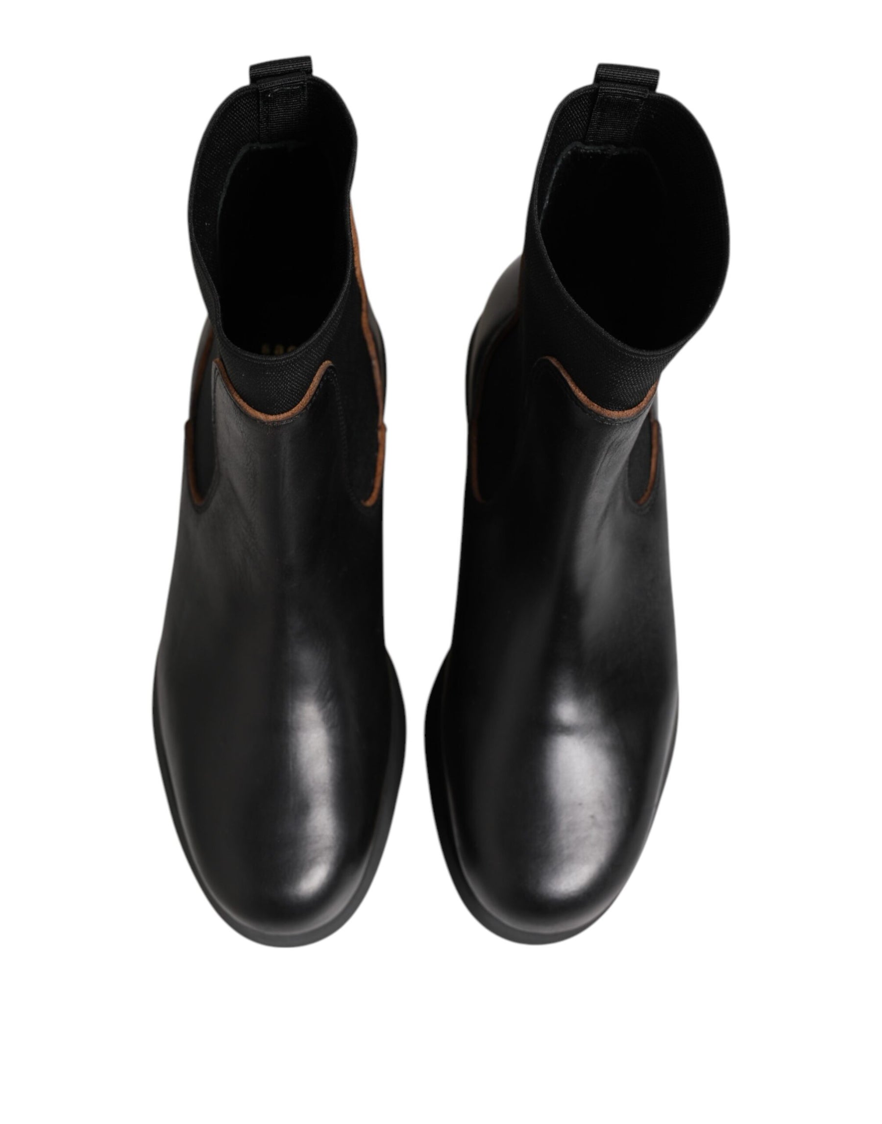 Sacai Black Chelsea Leather Pull On Women Ankle Boots Shoes | Regal Royce