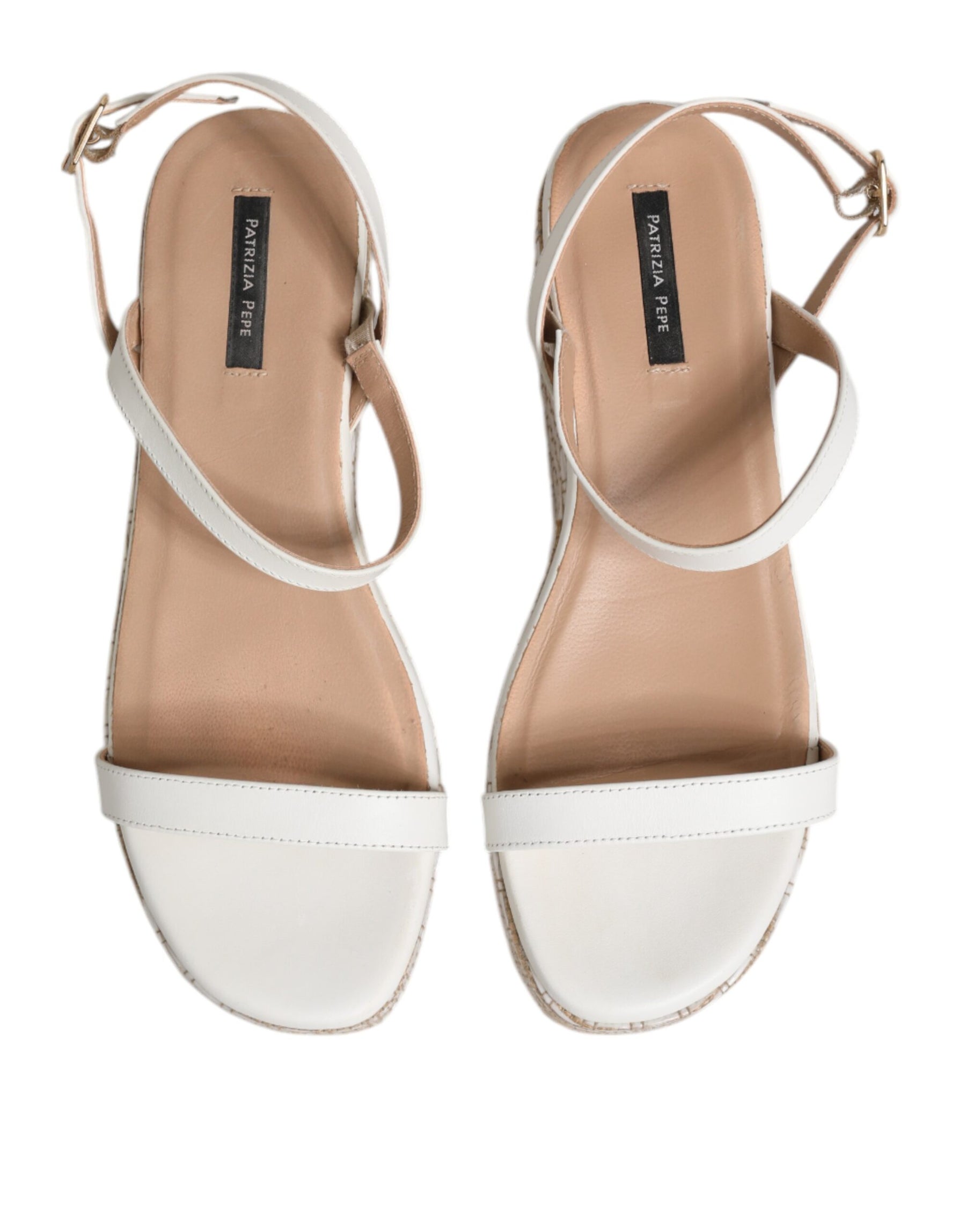 Patrizia Pepe White Espadrilles Ankle Strap Sandals Shoes | Regal Royce
