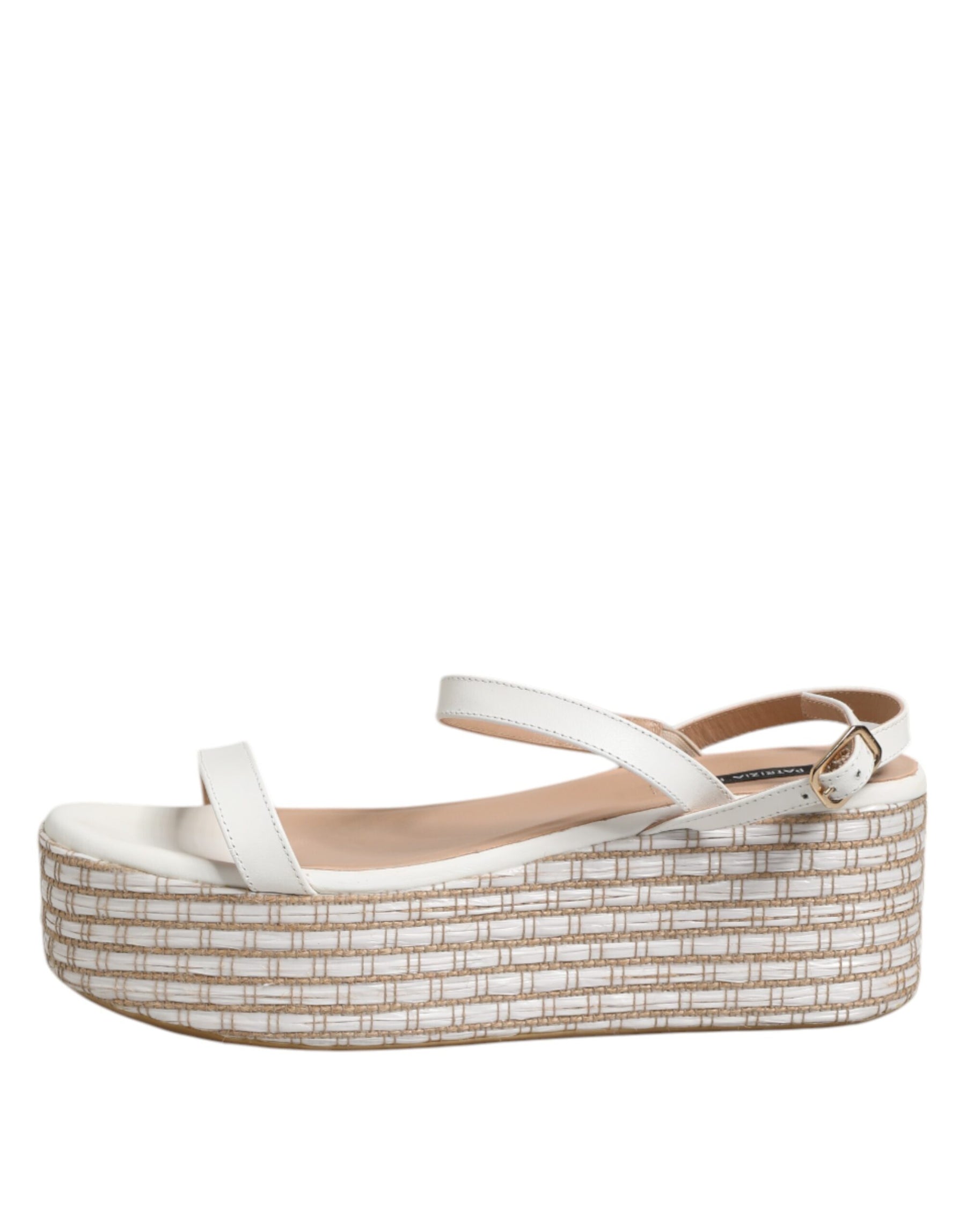 Patrizia Pepe White Espadrilles Ankle Strap Sandals Shoes | Regal Royce