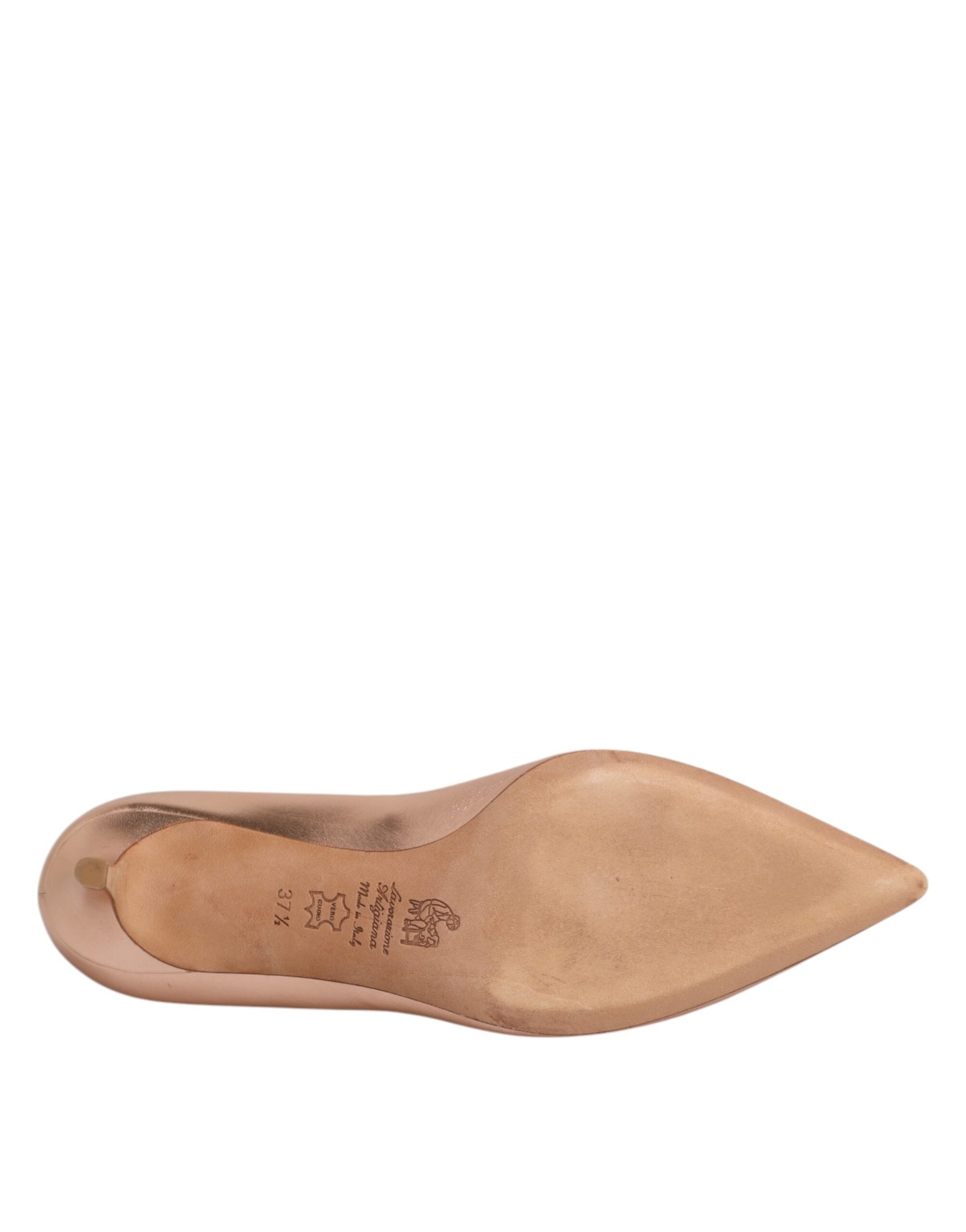 Prosperine Pink Leather Pumps Stiletto Heels Slip On Shoes | Regal Royce