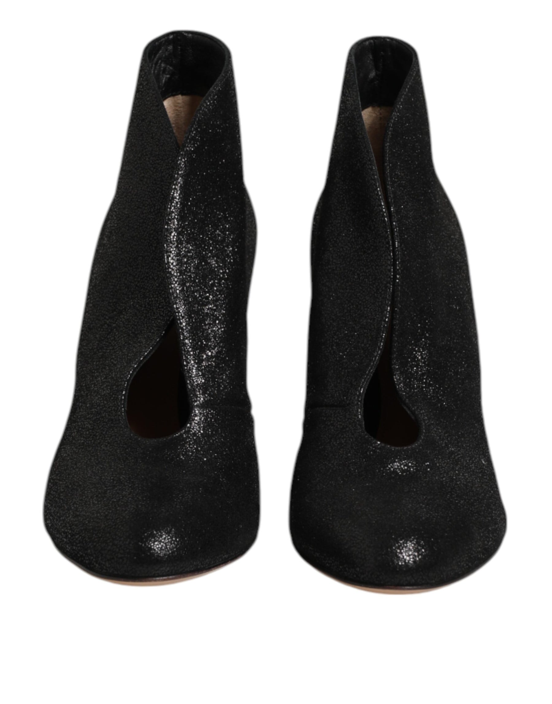 Gianvito Rossi Metallic Black Pump Stiletto Heels Shoes | Regal Royce