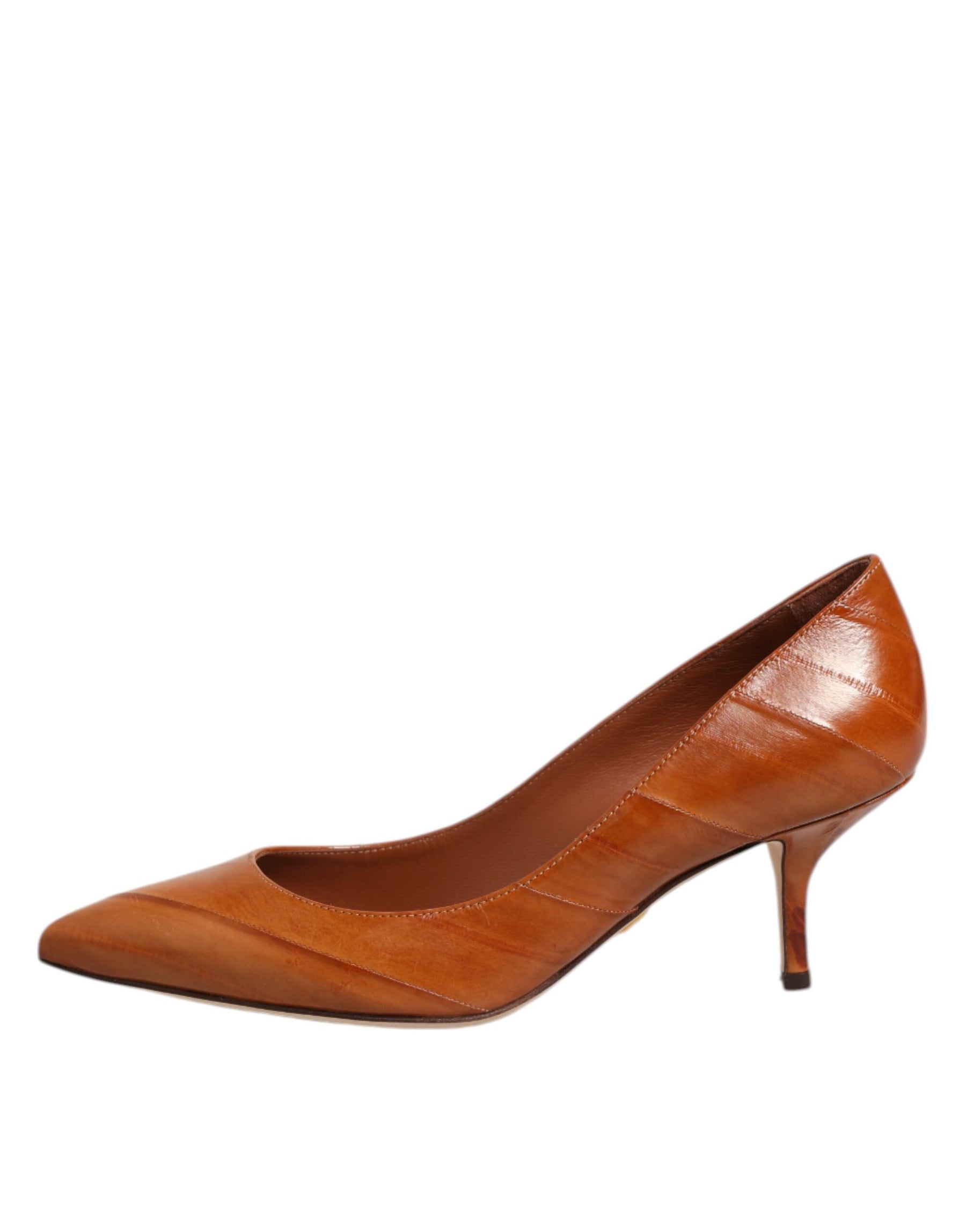 Dolce & Gabbana Brown Leather Stiletto Heel Pumps Shoes | Regal Royce