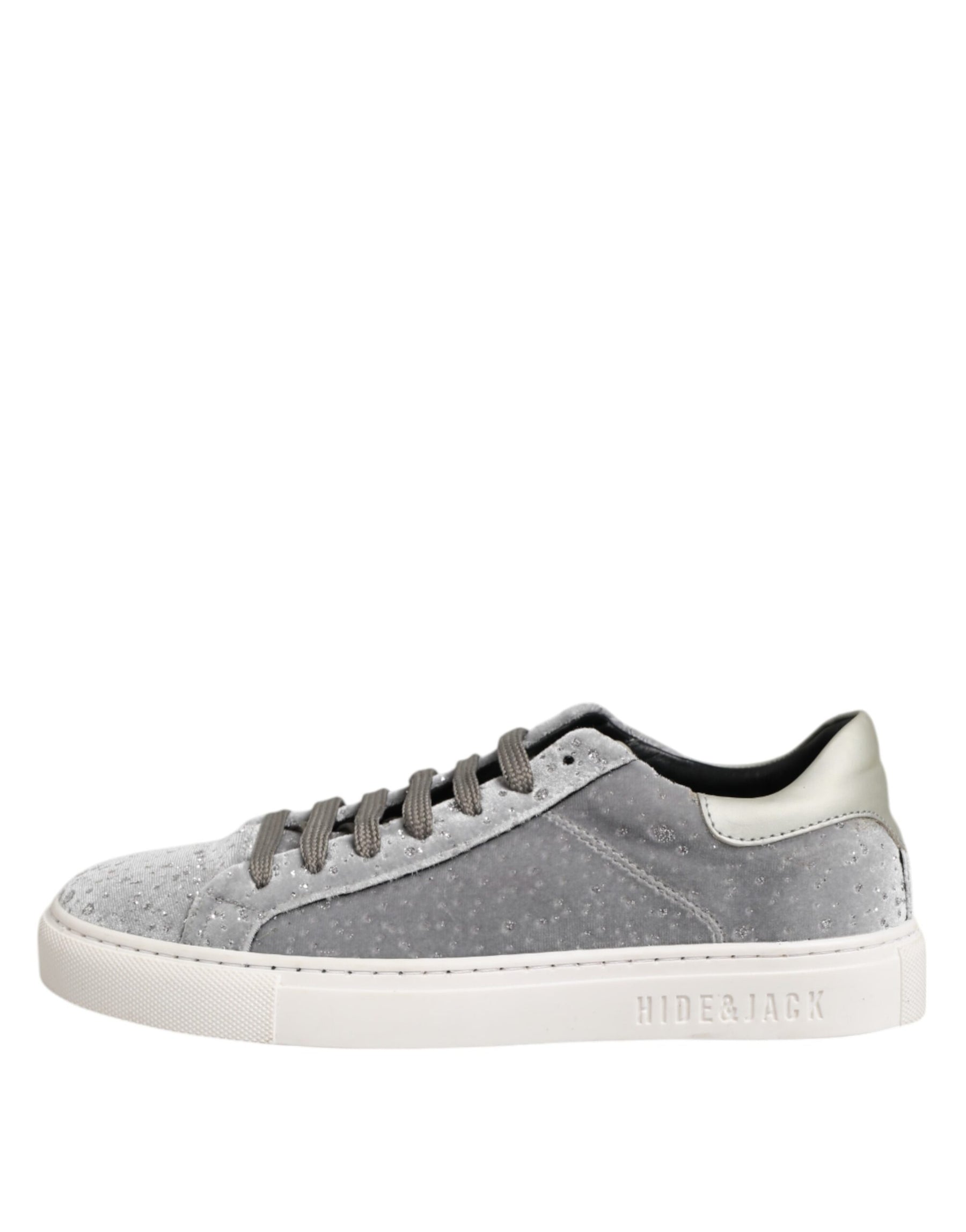HIDE & JACK Gray Suede Low Top Lace Up Sneakers Shoes | Regal Royce