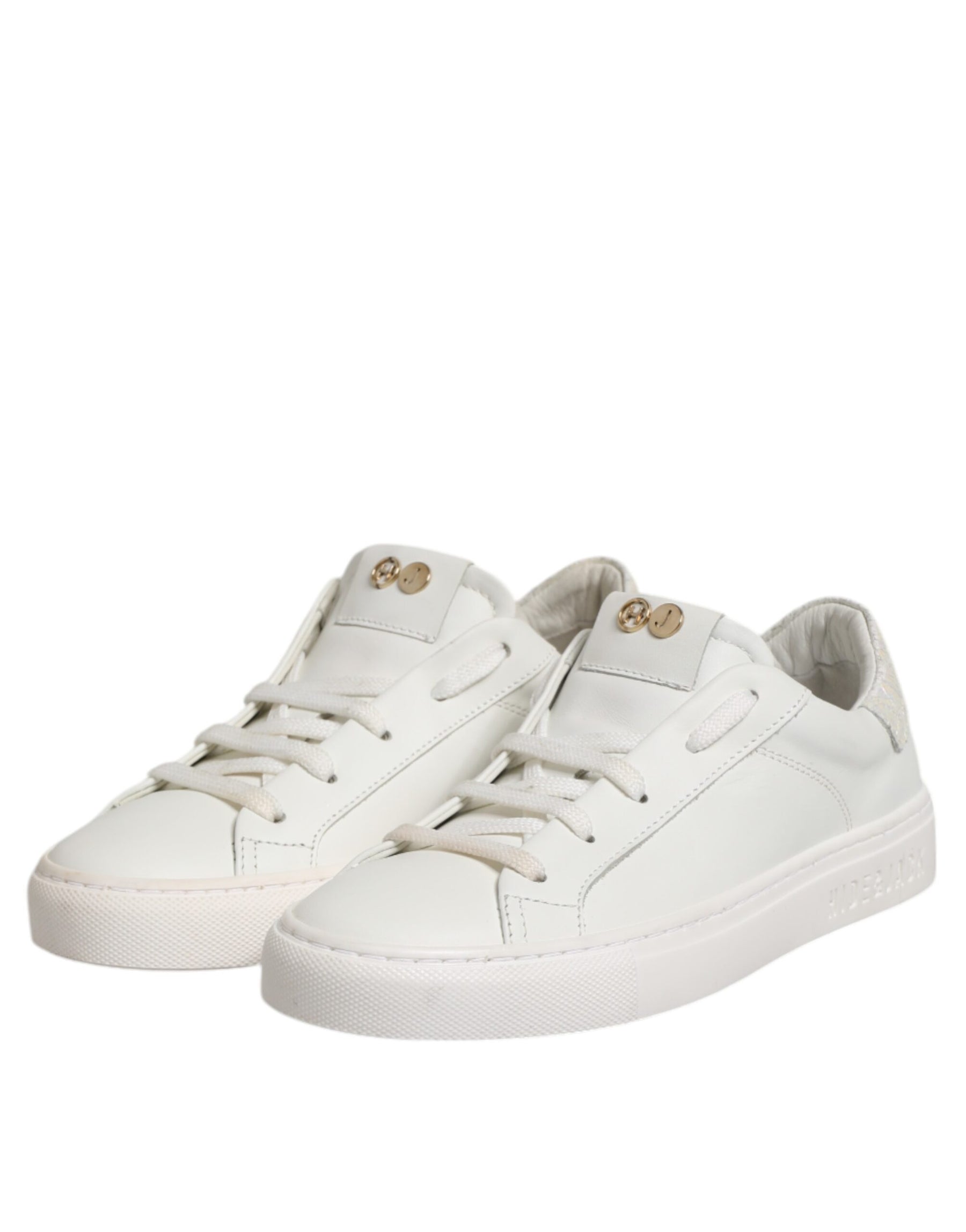 HIDE & JACK White Leather Low Top Lace Up Sneakers Shoes | Regal Royce