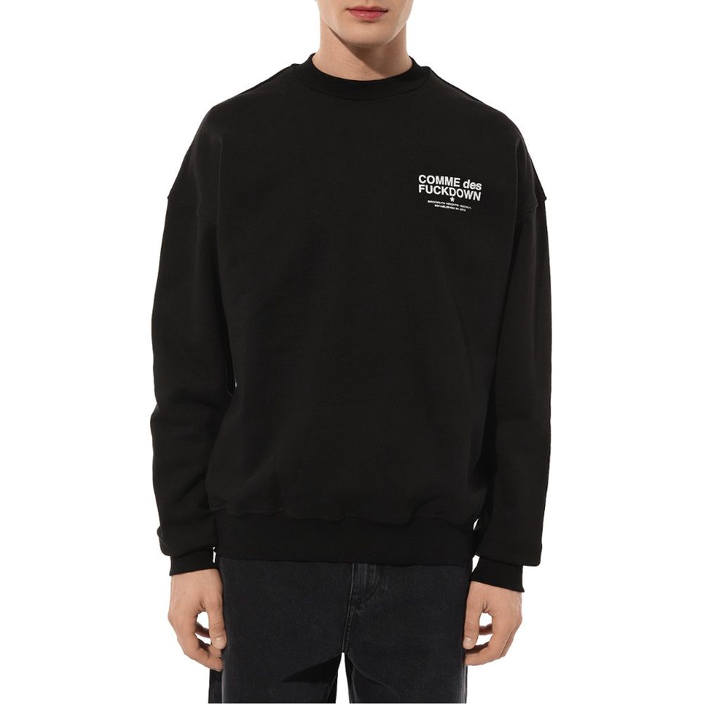 Comme Des Fuckdown Black Cotton Sweatshirt