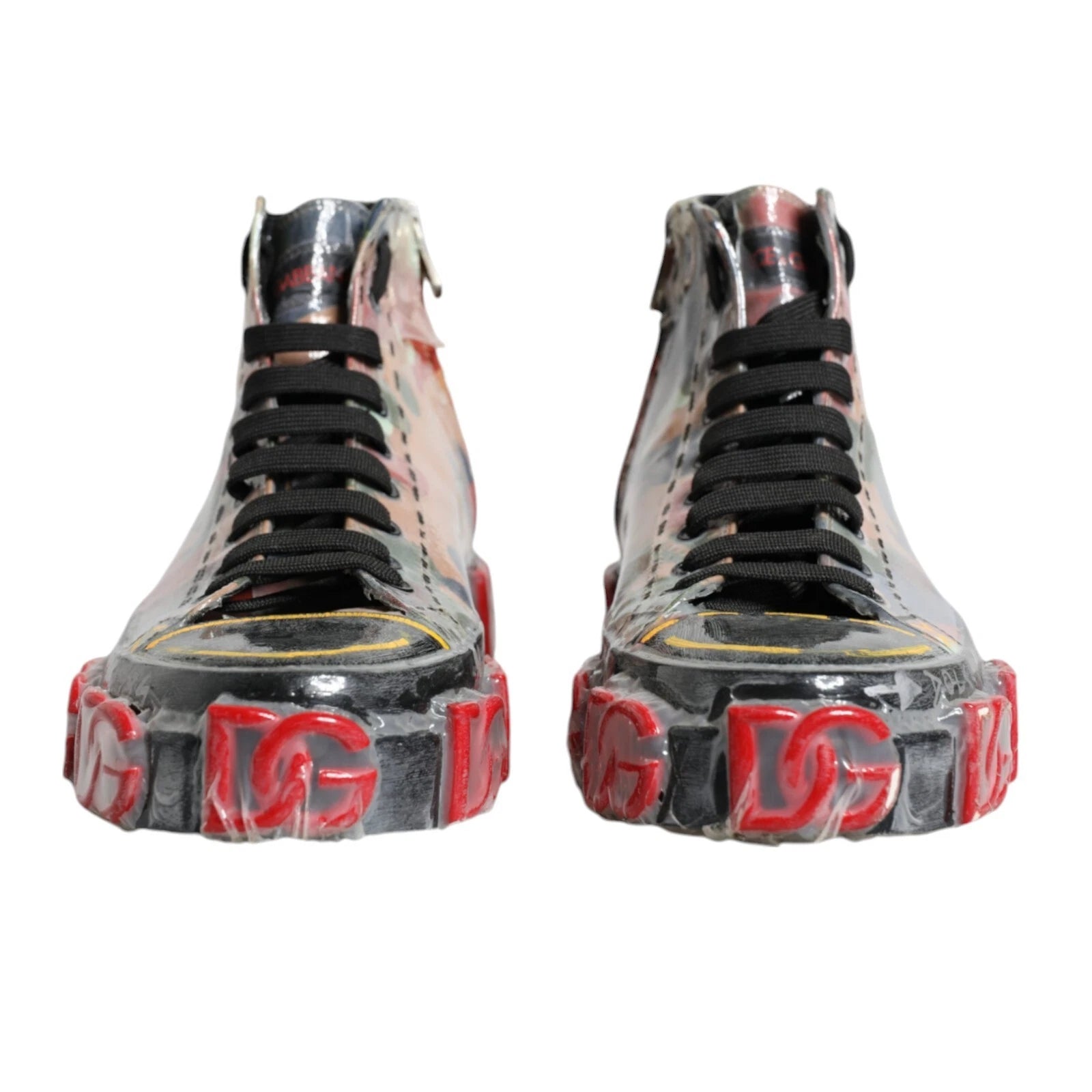 Dolce & Gabbana Multicolor Camouflage High Top Sneakers Shoes | Regal Royce