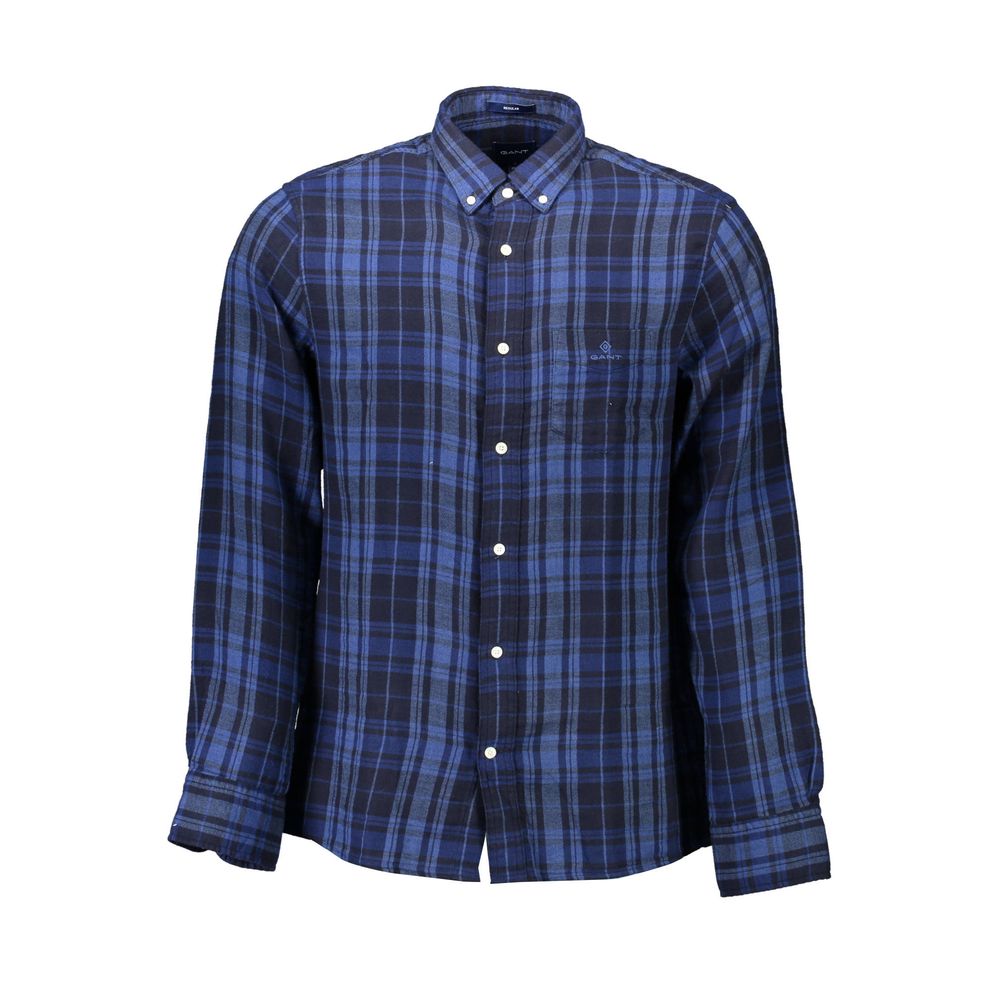 Gant Blu Cotton Men Shirt | Regal Royce