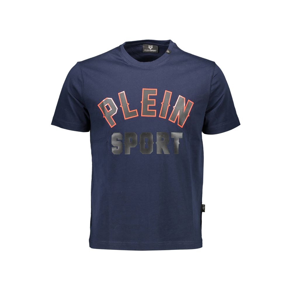 Plein Sport Blue Cotton Men T-Shirt | Regal Royce