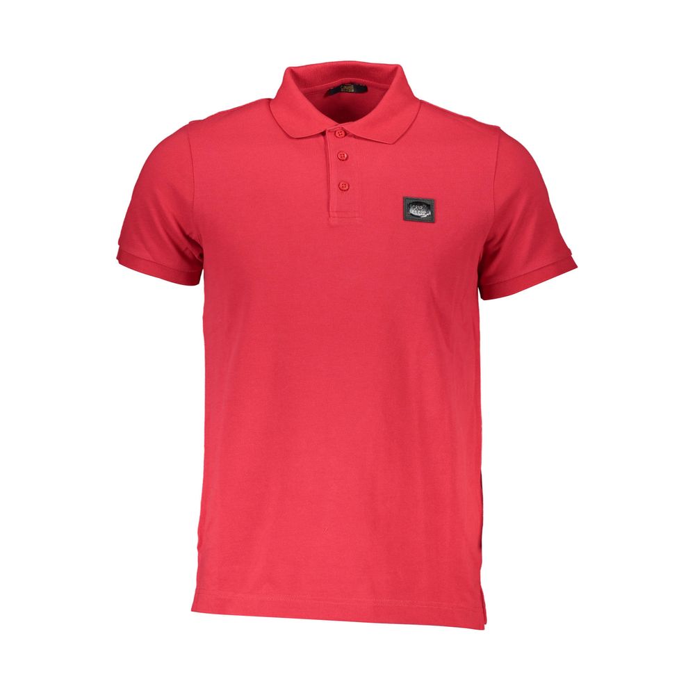 Cavalli Class Rosso Cotton Mens Polo Shirt | Regal Royce