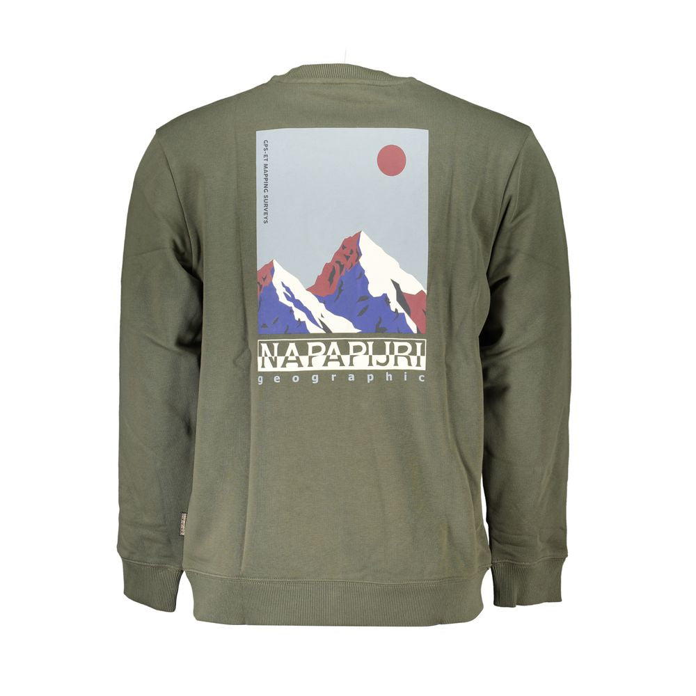 Napapijri Verde Cotton Men Sweatshirt | Regal Royce
