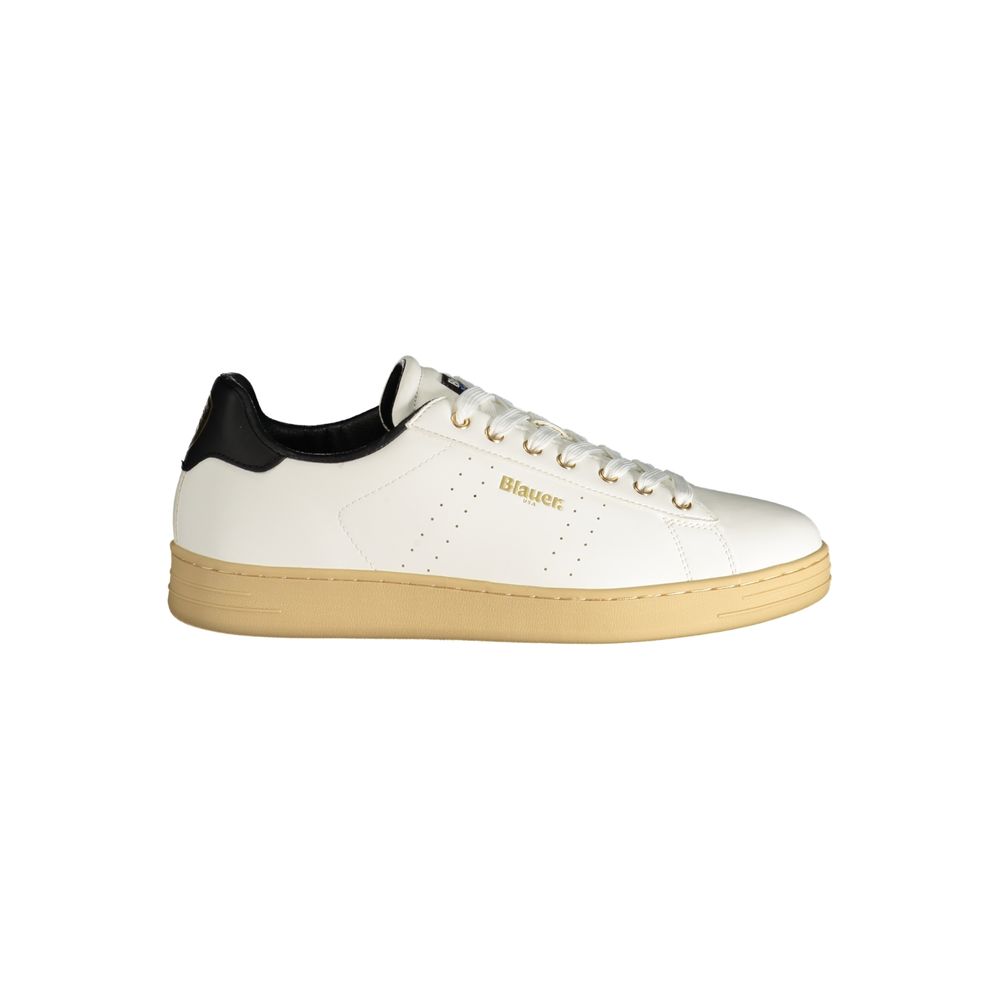 Blauer Bianco Polyurethane Men Sneaker | Regal Royce
