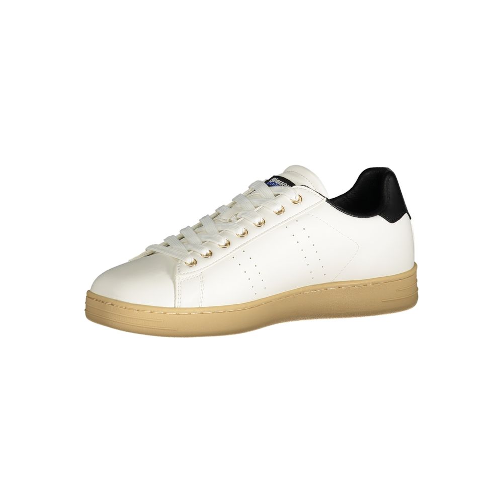 Blauer Bianco Polyurethane Men Sneaker | Regal Royce