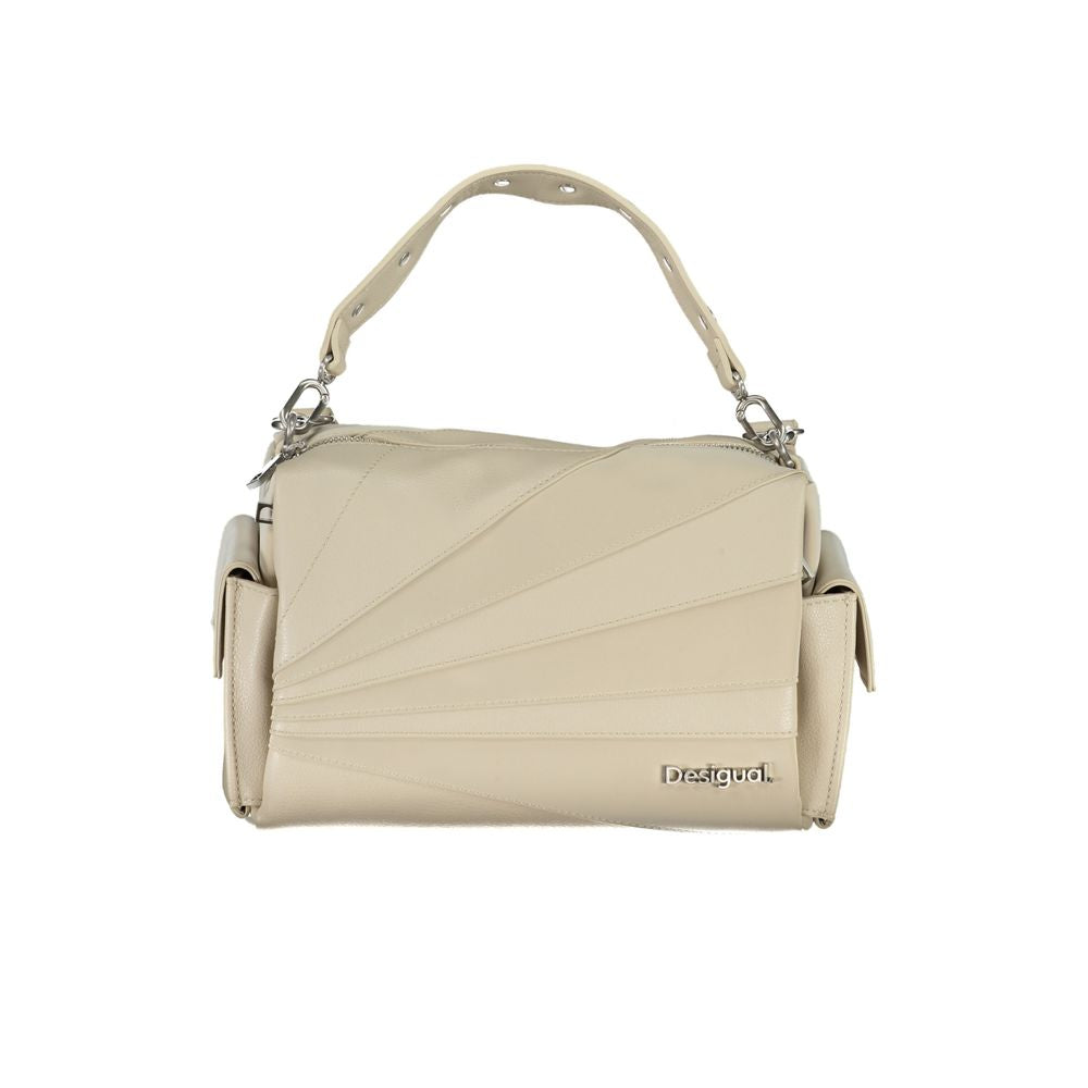 Desigual Beige Polyurethane Women Handbag | Regal Royce