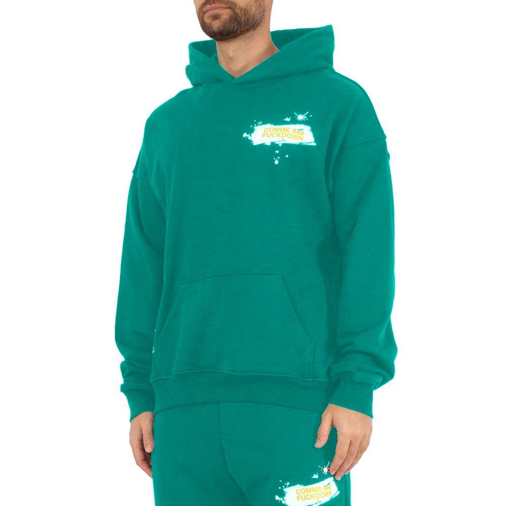 Comme Des Fuckdown Green Cotton Sweatshirt