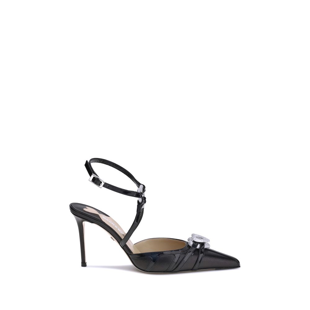 MACH & MACH Black Napa Leather / Calf Bos Taurus Pumps | Regal Royce