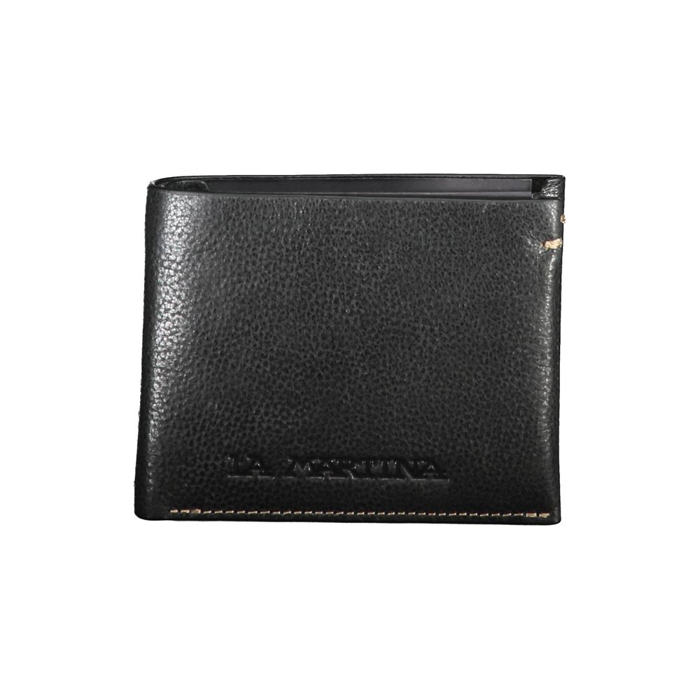 La Martina Nero Pelle Mens Wallet | Regal Royce