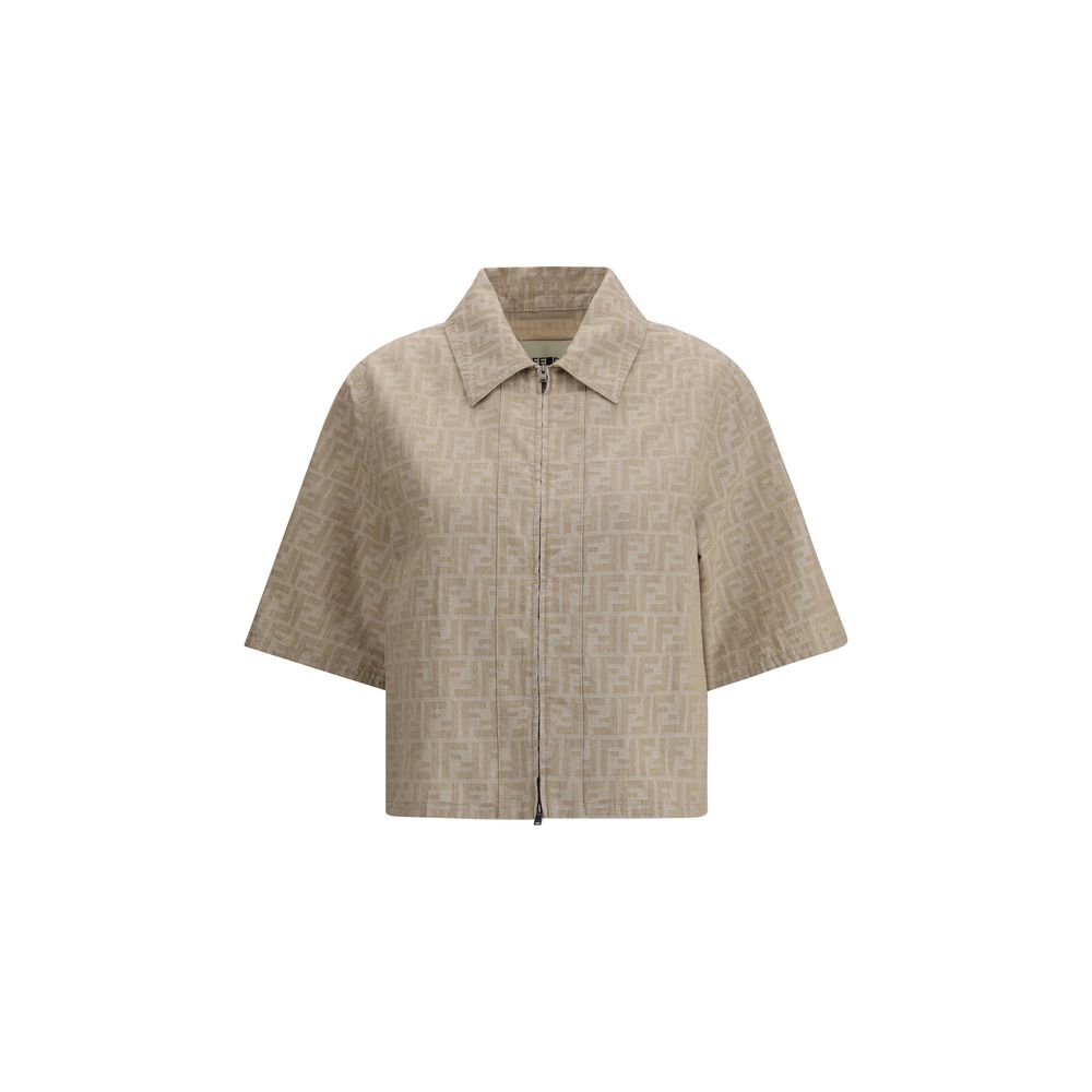 Fendi Beige Cotton Denim Jacket | Regal Royce