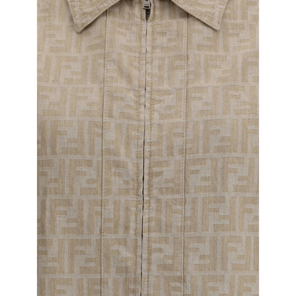 Fendi Beige Cotton Denim Jacket | Regal Royce