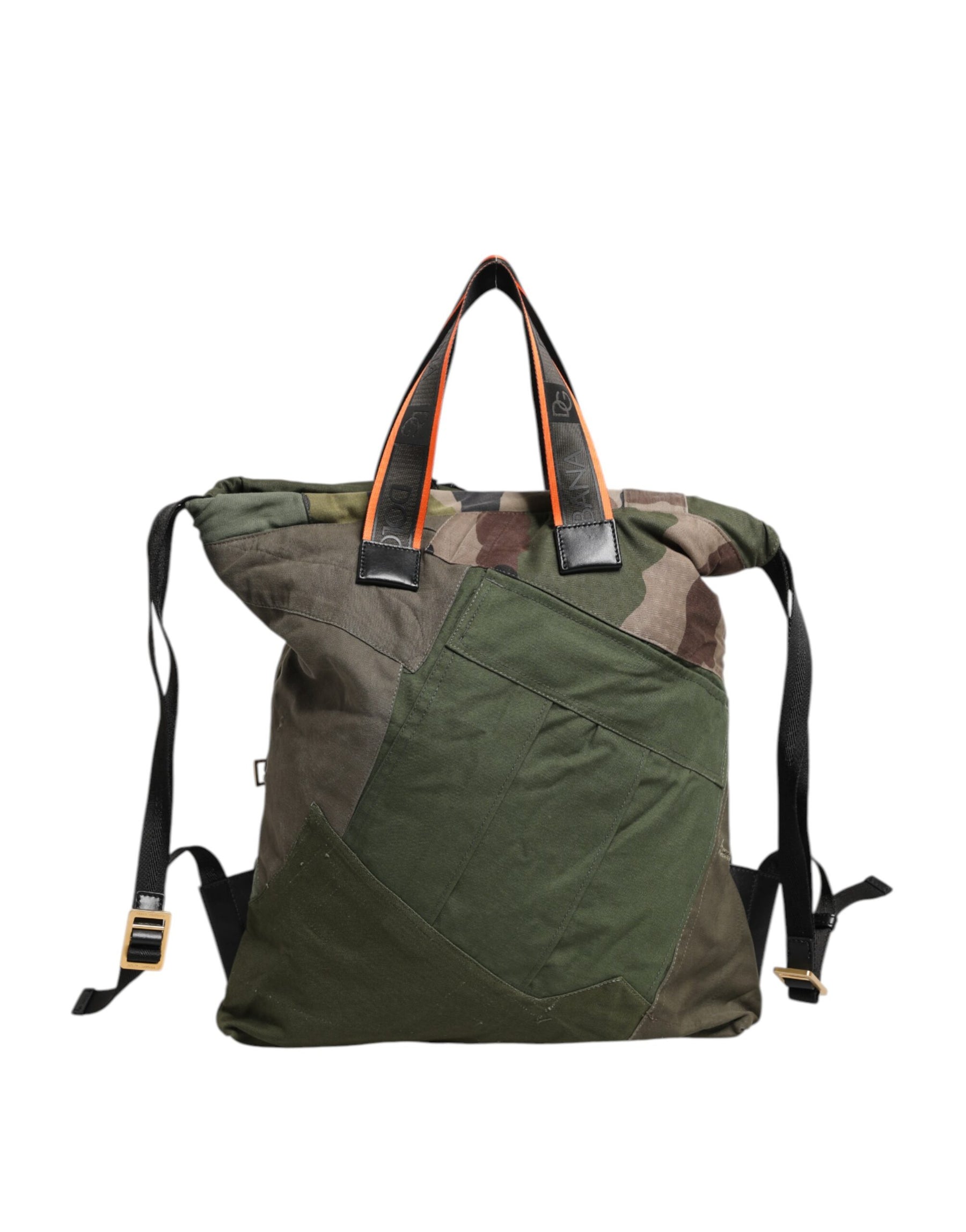 Dolce & Gabbana Military Green Patchwork Rucksack Backpack Bag | Regal Royce