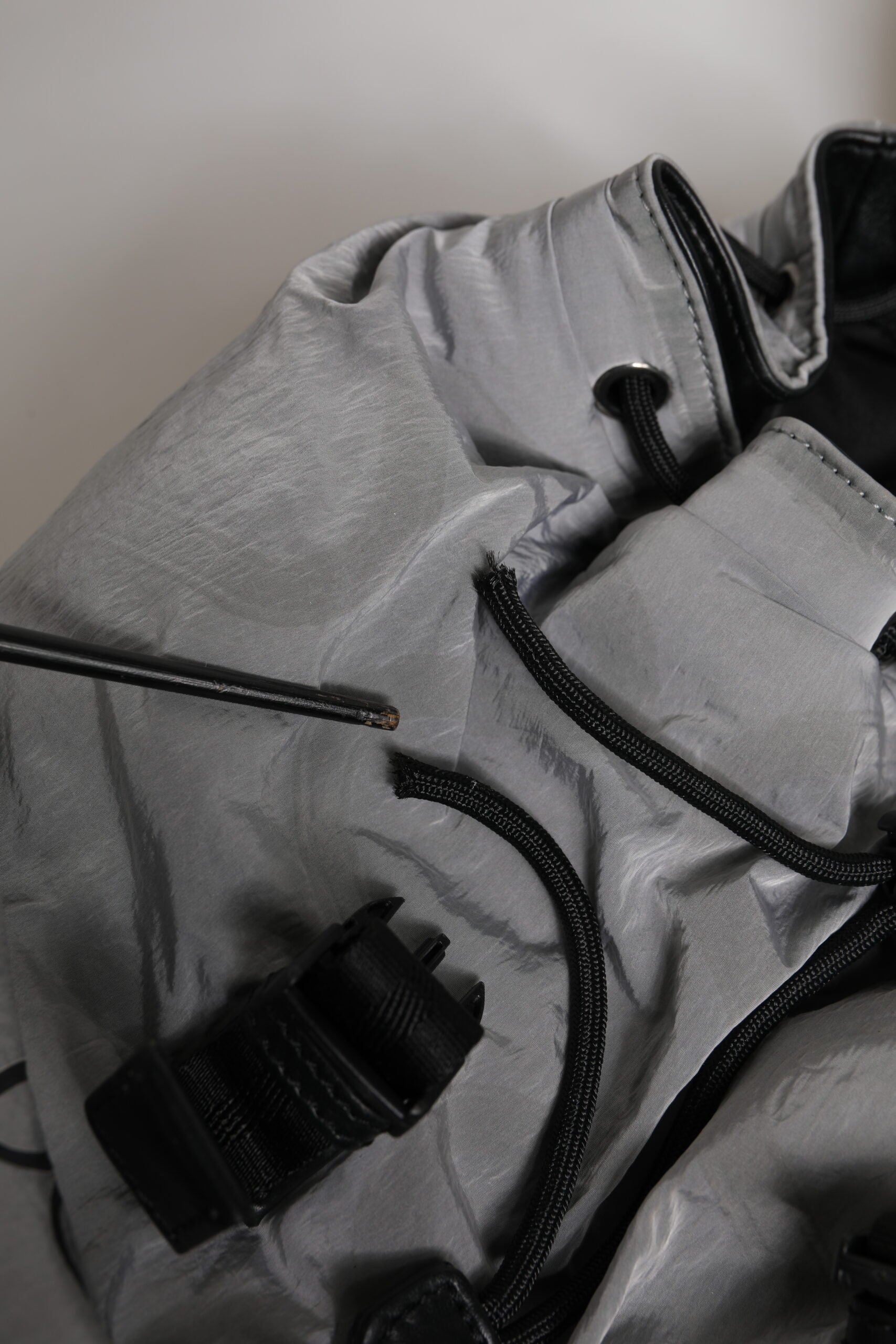 Dolce & Gabbana Gray Milano Print Drawstring Travel Backpack Bag | Regal Royce