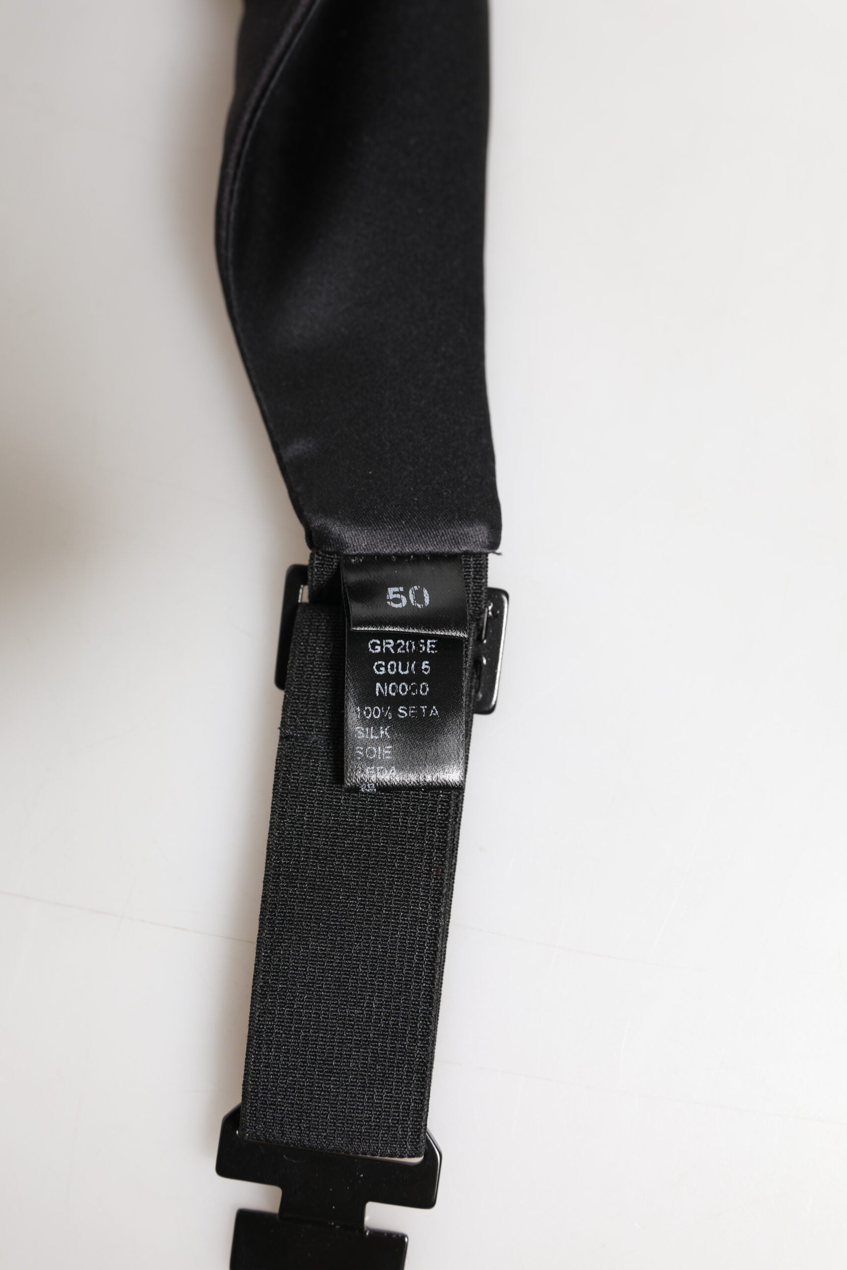 Dolce & Gabbana Black Men 100% Silk Belt Wide Waist Cummerbund | Regal Royce