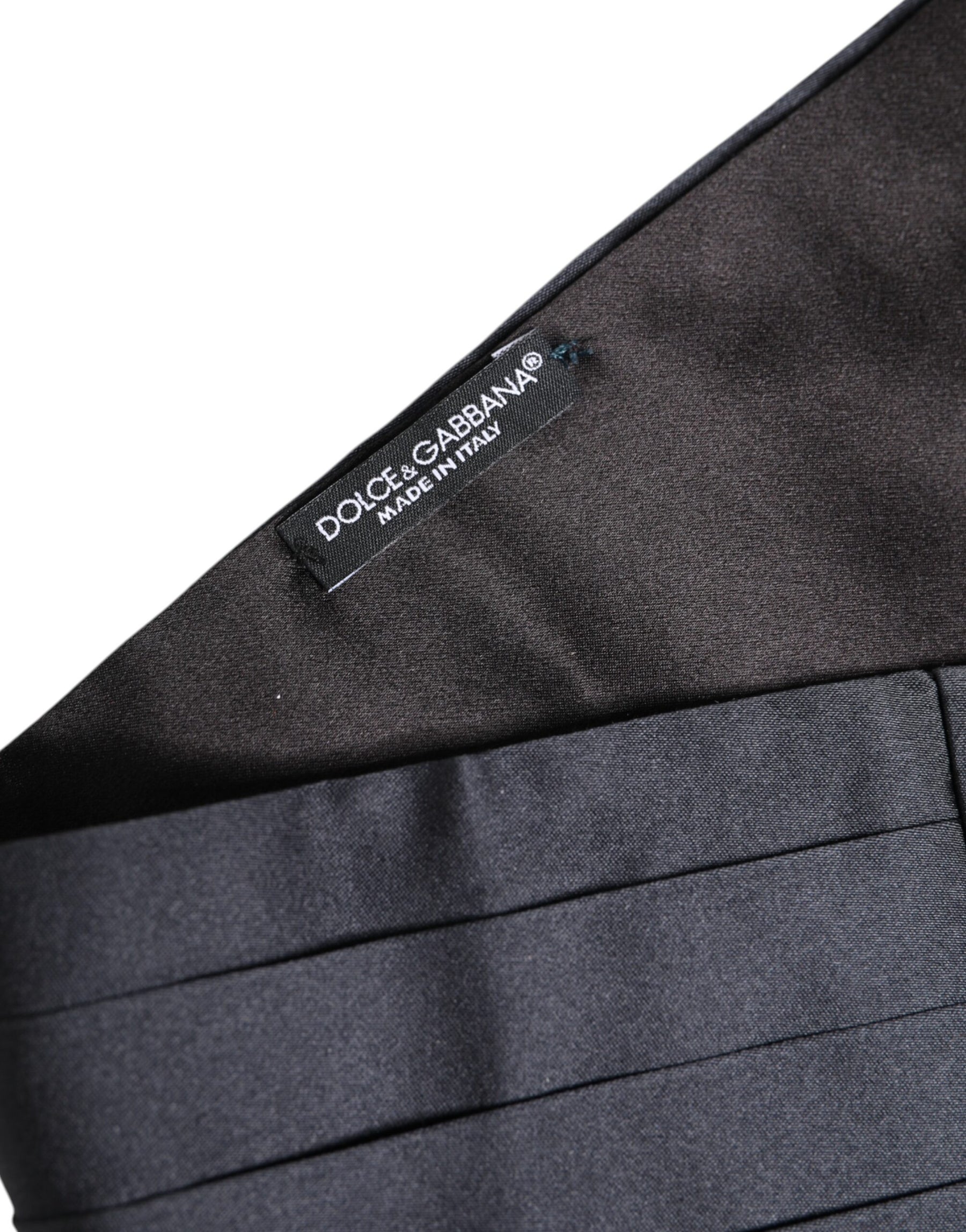 Dolce & Gabbana Dark Blue 100% Silk Belt Waist Cummerbund | Regal Royce