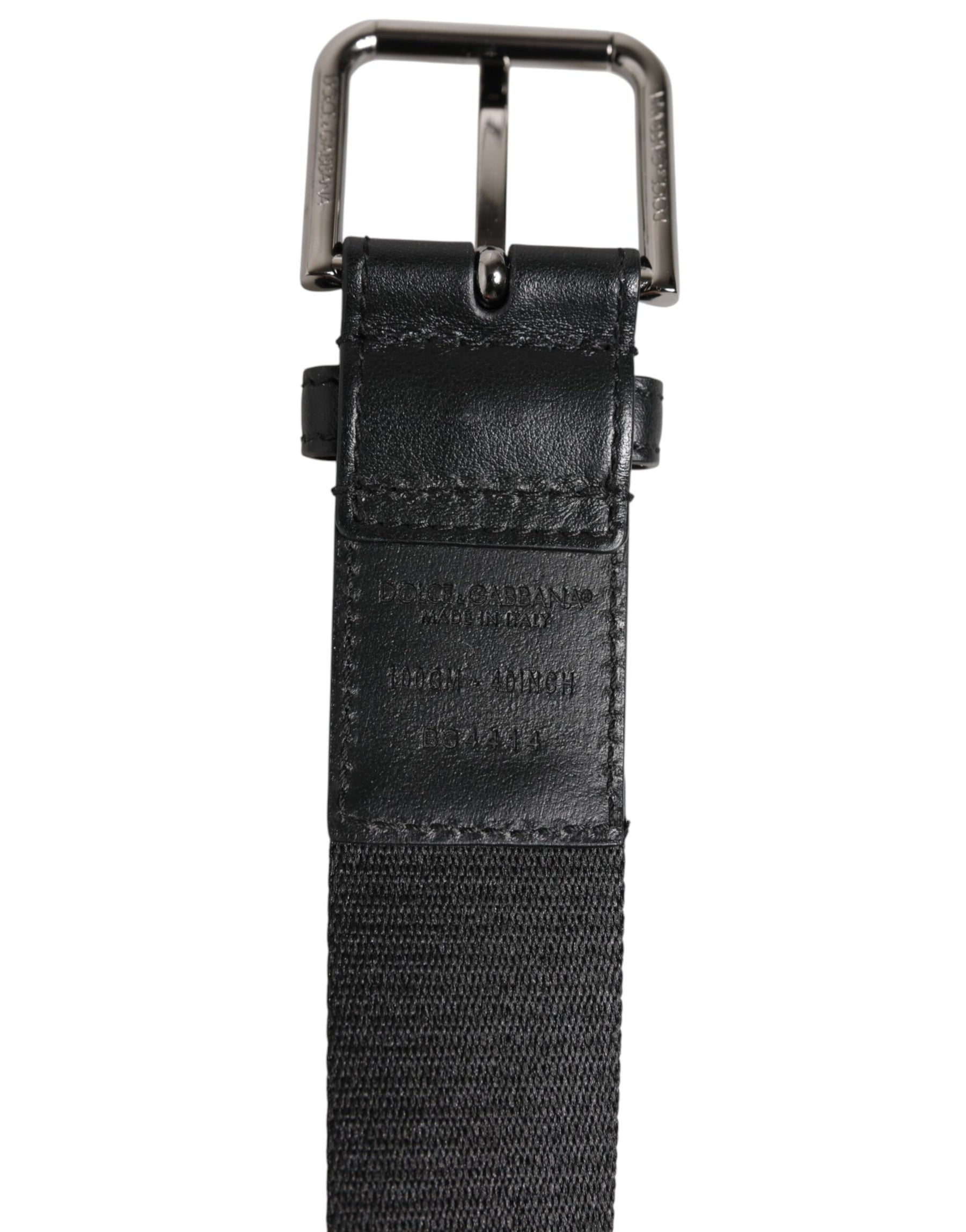 Dolce & Gabbana Blue Black Polyester Metal Buckle Belt | Regal Royce