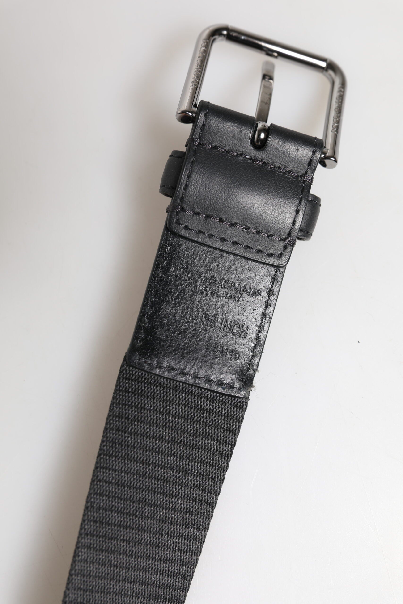 Dolce & Gabbana Green Black Polyester DG Logo Buckle Belt | Regal Royce