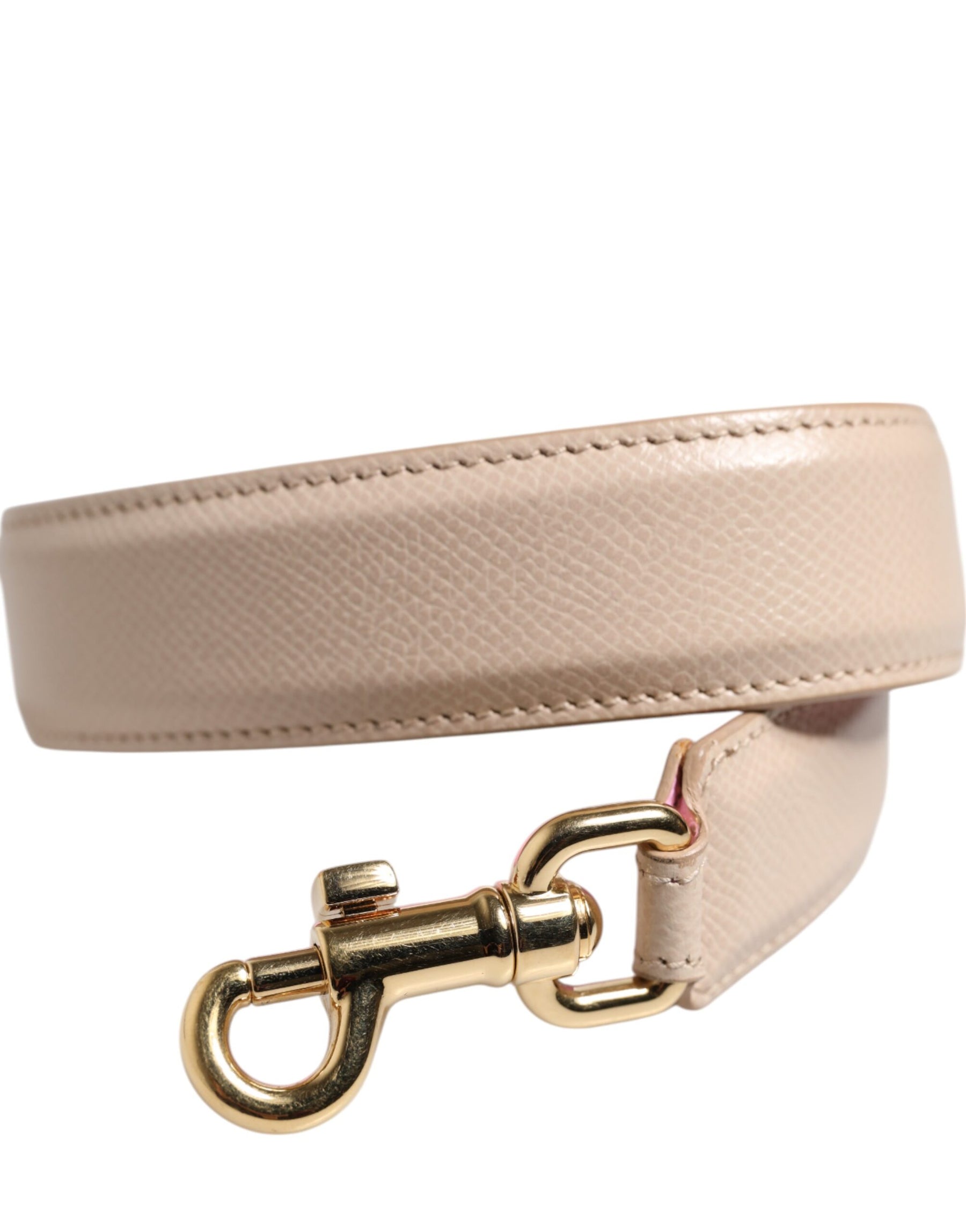 Dolce & Gabbana Beige Pink Leather Handbag Accessory Shoulder Strap | Regal Royce